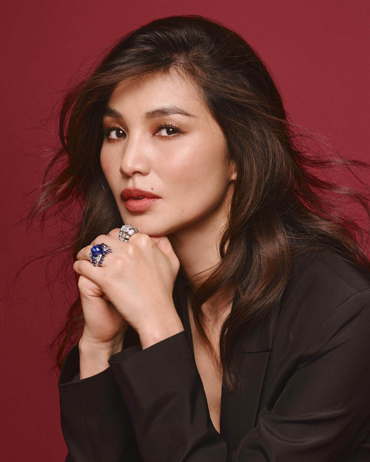 Newly named Cartier ambassador Gemma Chan in pieces from the En Equilibre high jewellery collection. Photo: Kayla Connors