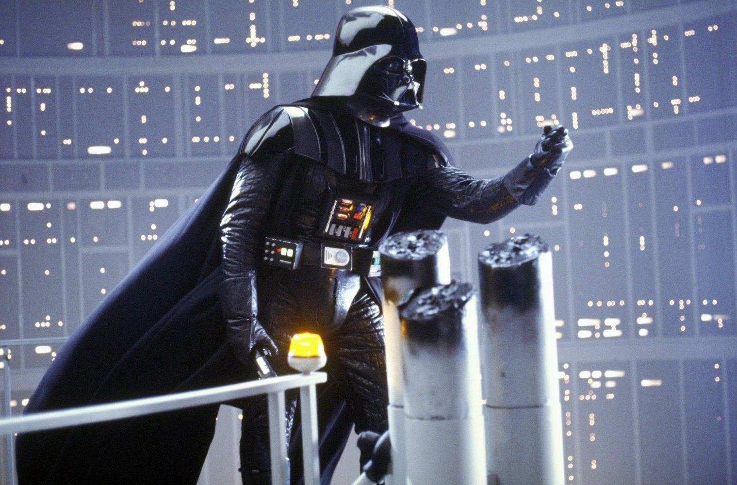 David Prowse as Darth Vader in a still from The Empire Strikes Back (1980). Photo: Lucasfilm