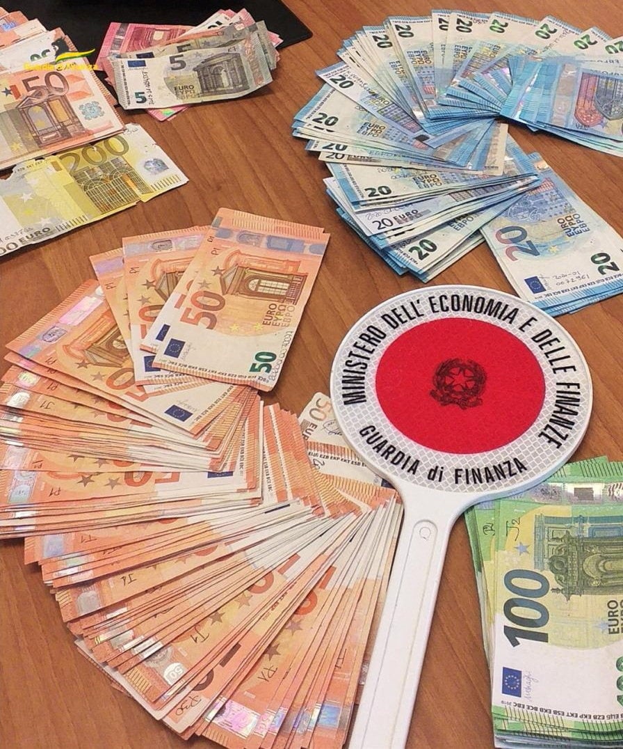 An image obtained in January 2024 shows banknotes seized in an operation against tax fraud, with the money laundered through a system of so-called Chinese shadow banks in Ancona, Italy. Photo: Guardia di Finanza Press Office via Reuters