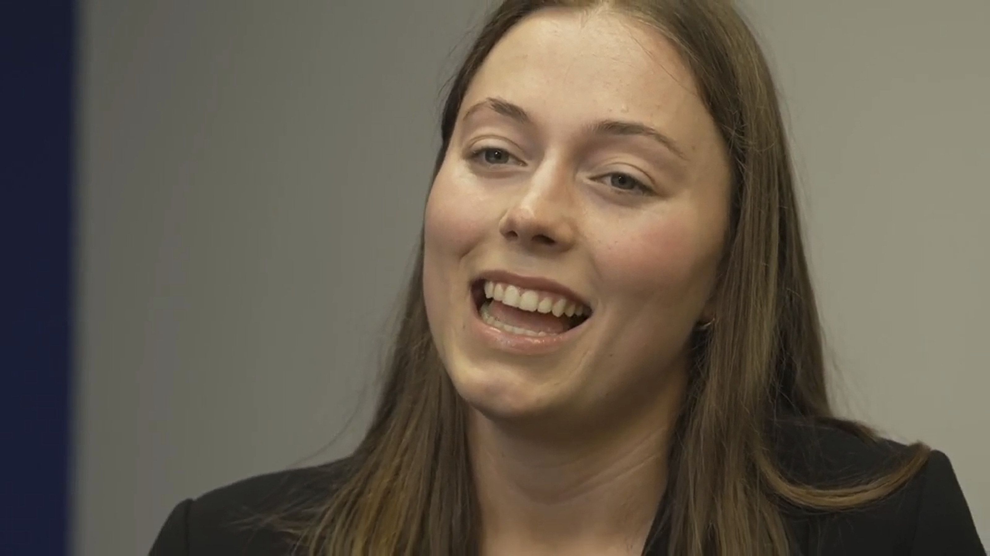 Newly elected Australian Senator Charlotte Walker speaks during an interview in Adelaide on Monday. Photo: Australian Broadcasting Corporation via AP