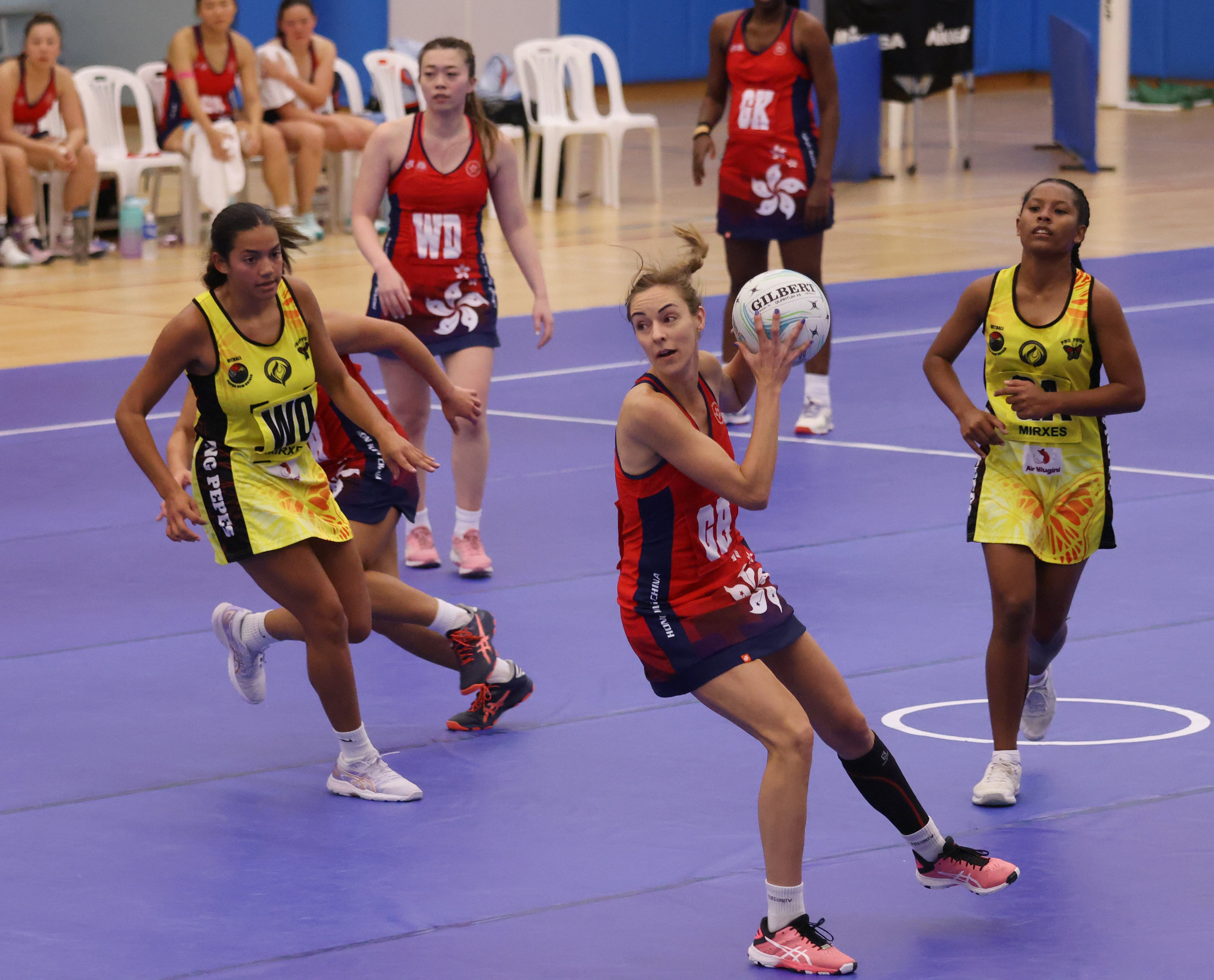 Hong Kong’s netball side in action against Papua New Guinea during the Four Nations Tournament, held at Kowloon Park Sports Centre last year. Photo: Yik Yeung-man