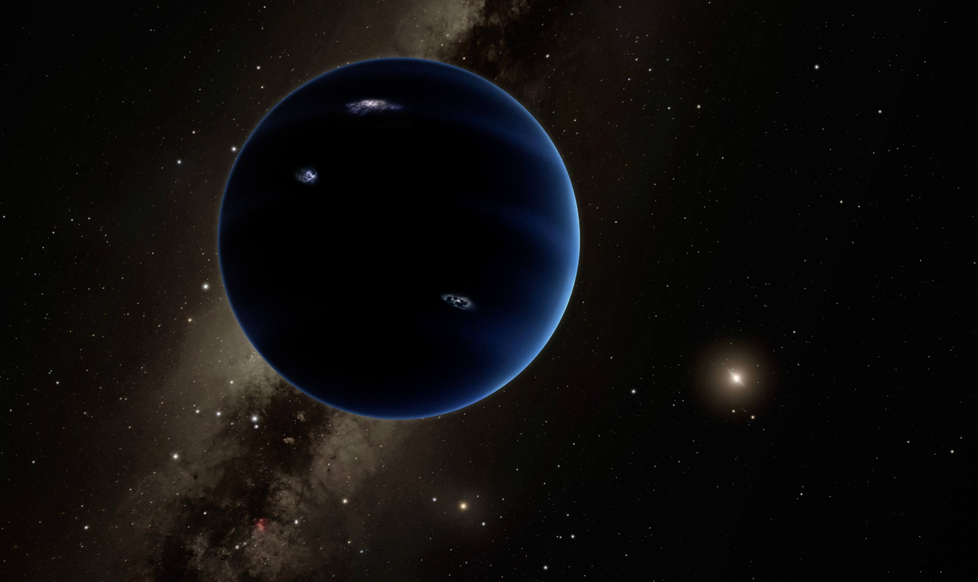 An artist’s concept illustration shows a distant view from ‘Planet Nine’ back towards the sun. Photo: Caltech via AFP