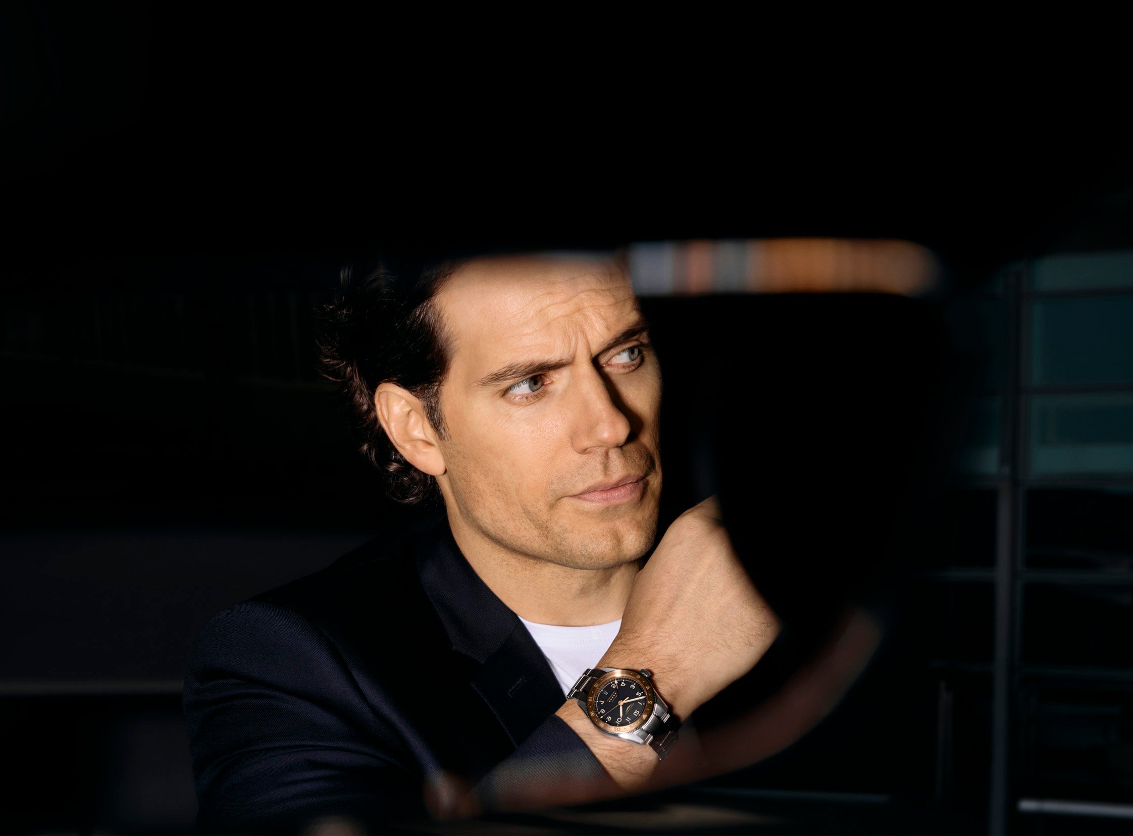 Longines brand ambassador Henry Cavill wears a watch from the new Spirit Zulu Time collection, which has been created to celebrate a centenary of Zulu Time by the maison. Photo: Handout