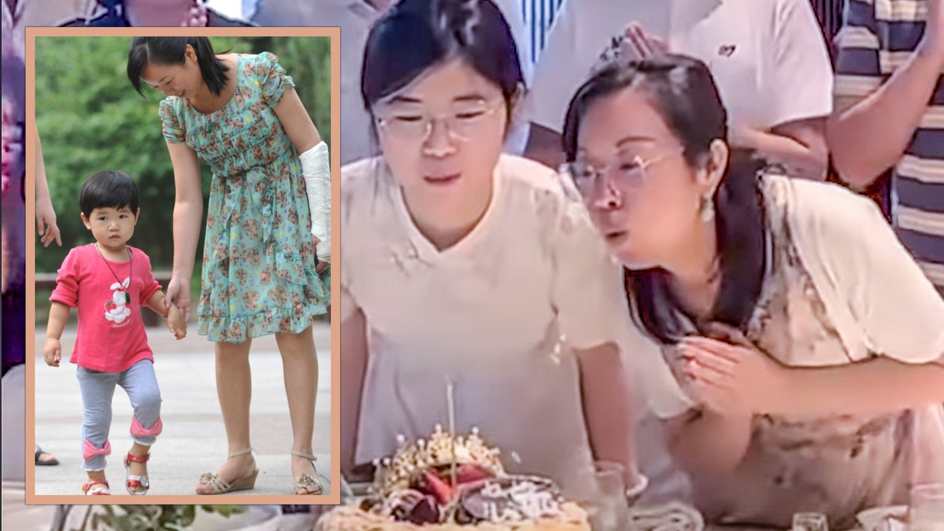 A woman in China who famously caught a toddler falling from a building 14 years ago continues to support her and recently attended her 16th birthday celebrations. Photo: SCMP composite/The Paper