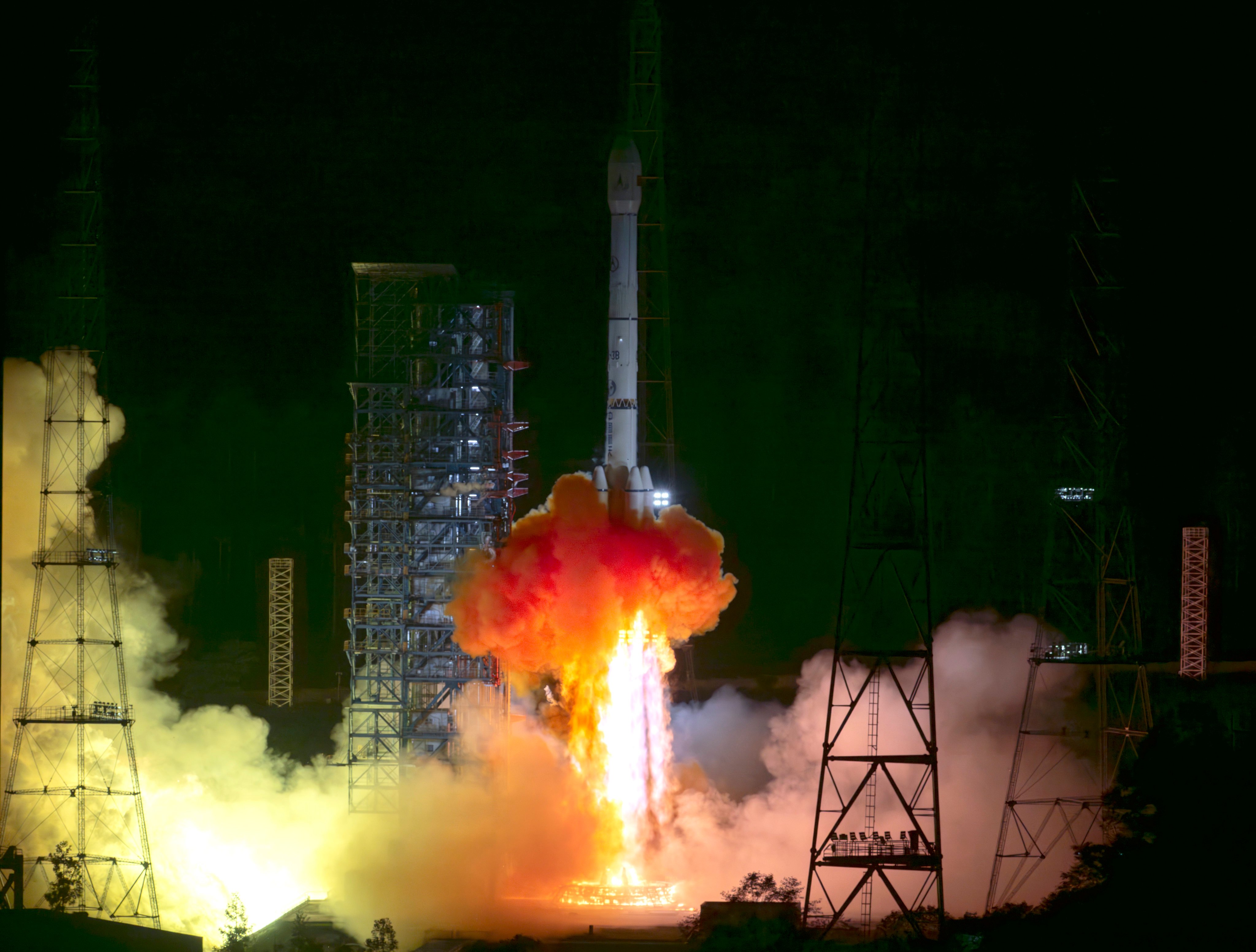 China’s Tianwen-2 probe, atop a Long March-3B carrier rocket, lifts off from the Xichang Satellite Launch Center in southwest China’s Sichuan Province, on Thursday. China launched its first asteroid sample-return mission, an endeavour to shed light on the formation and evolution of asteroids and the early solar system. Photo: Xinhua
