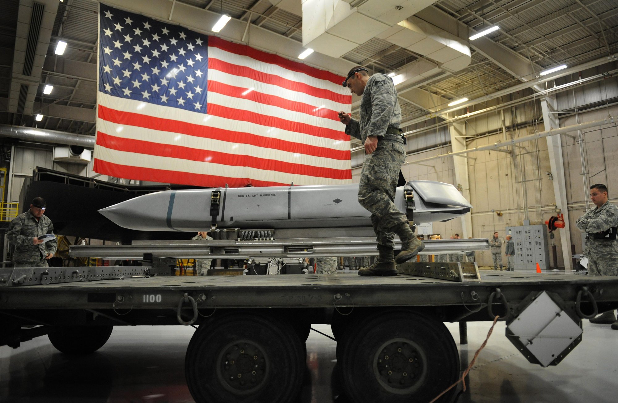 The JASSM, or AGM-158A, is an air-to-surface, single warhead self-propelled missile. Tensions between China and the US have been rising under the Trump administration. Photo: US Air Force The JASSM, or AGM-158A, is an air-to-surface, single warhead self-propelled missile. Tensions between China and the US have been rising under the Trump administration. Photo: US Air Force