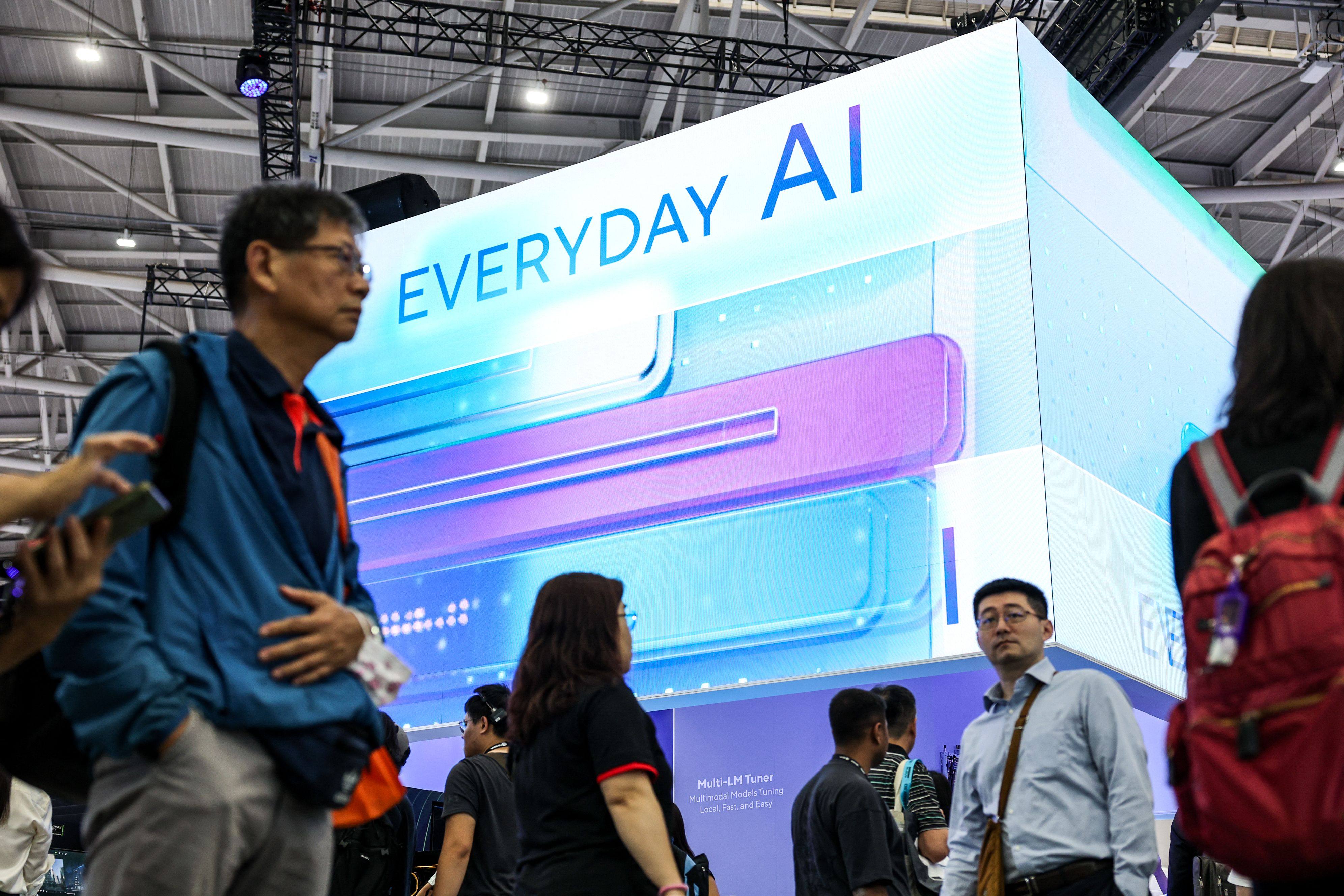 People attend Computex 2025 at Nangang Exhibition Center in Taipei on May 20, 2025. Photo: AFP