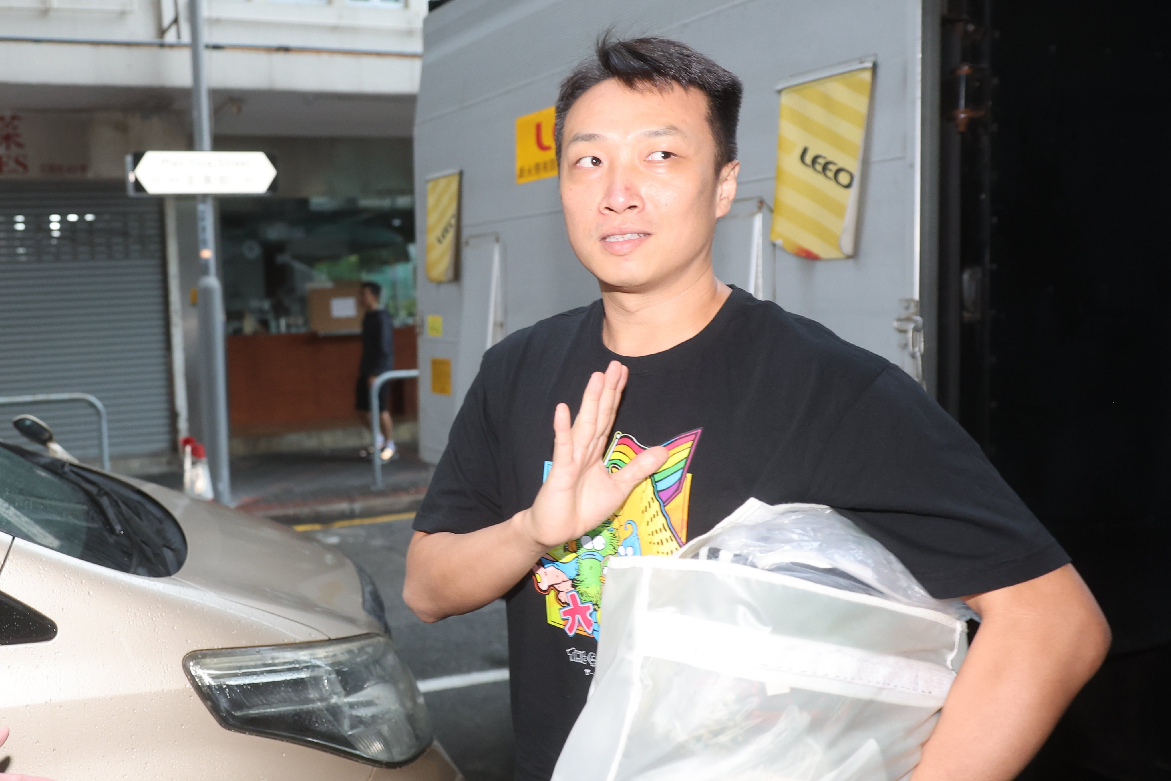 Hong Kong pro-democracy activist and former district councillor Jimmy Sham  returns to his home in Jordan after being released from prison at the end of a sentence lasting more than four years. Photo: Edmond So