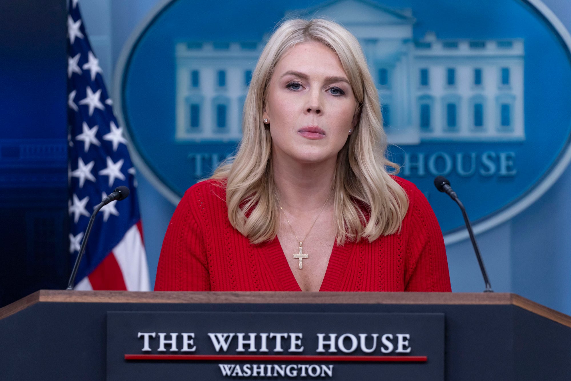 White House press secretary Karoline Leavitt says US President Donald Trump is legally authorised to order the tariffs. Photo: Zuma Press Wire/dpa