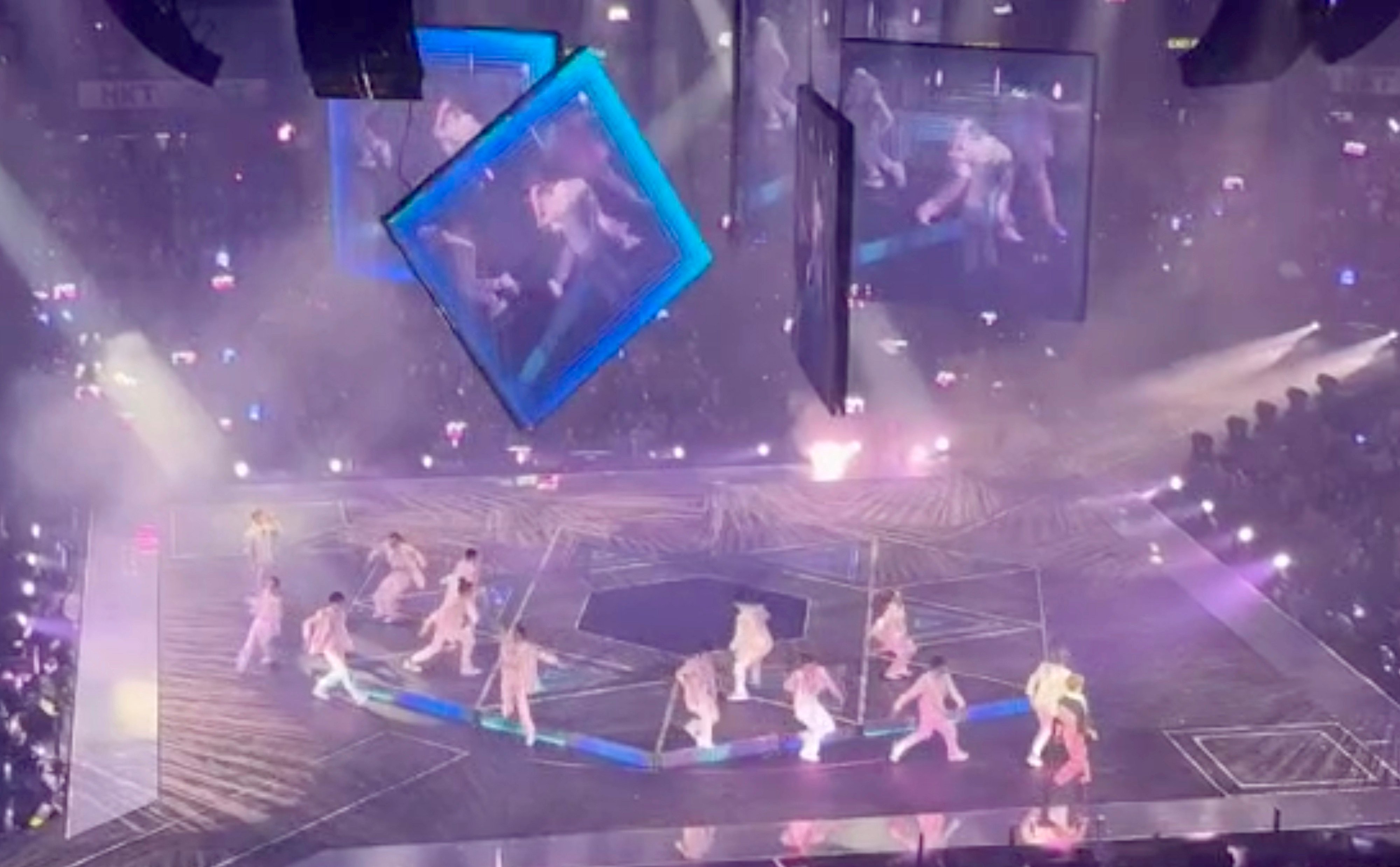 A four-by-four-metre screen fell and hit two dancers at Hong Kong Coliseum during the concert by boy band Mirror in July 2022. Photo: Handout