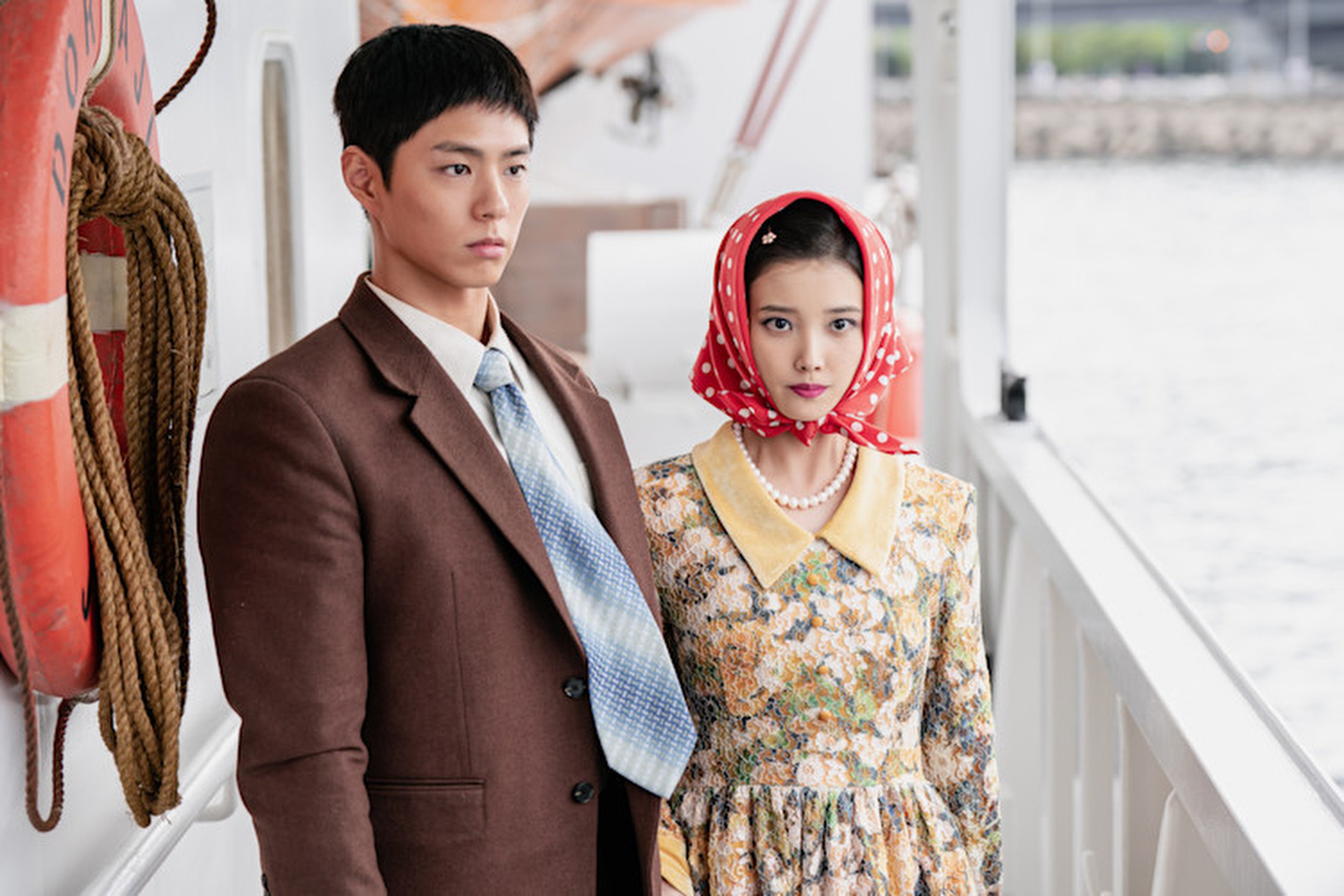 Park Bo-gum and IU in a still from “When Life Gives You Tangerines”. Photo: Netflix