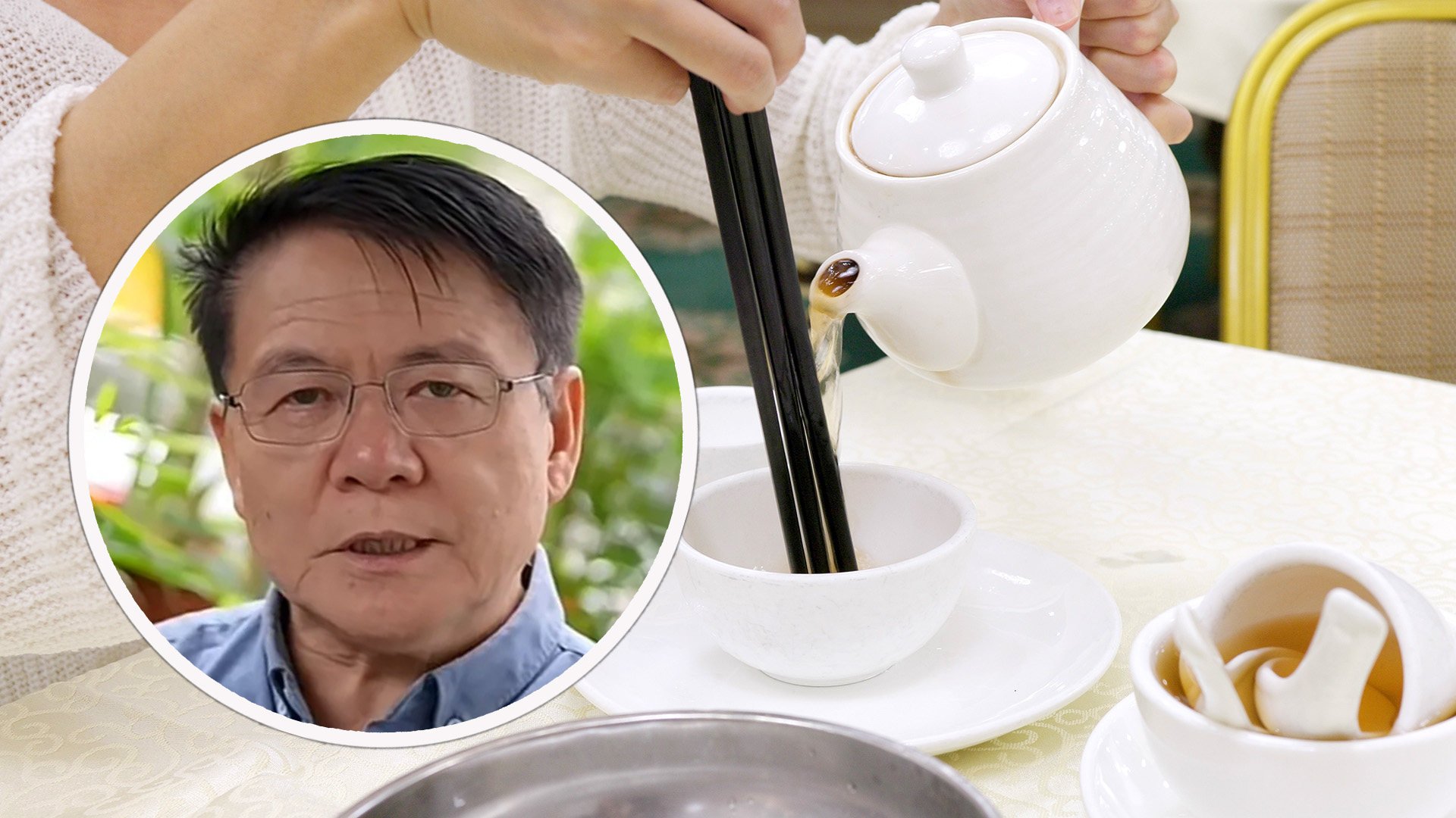 A scholar from China criticised the locals in Guangdong for washing their dishes at the dining table, which ignited a heated discussion online. Photo: SCMP composite/Shutterstock/Douyin