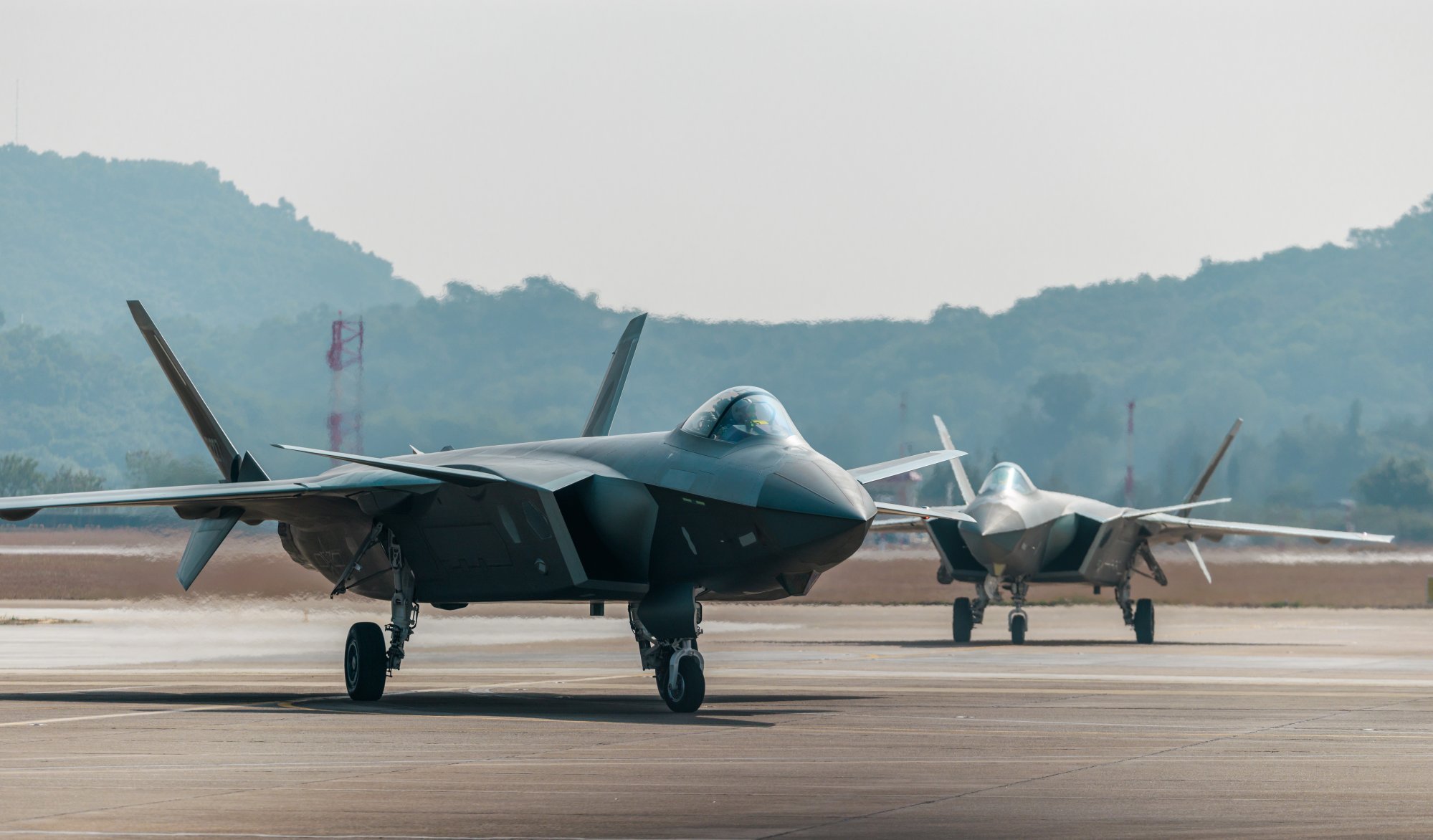 China’s new-generation J-35 medium multi-role stealth fighters are seen at Airshow China in Zhuhai in November. Photo: EPA-EFE China’s new-generation J-35 medium multi-role stealth fighters are seen at Airshow China in Zhuhai in November. Photo: EPA-EFE