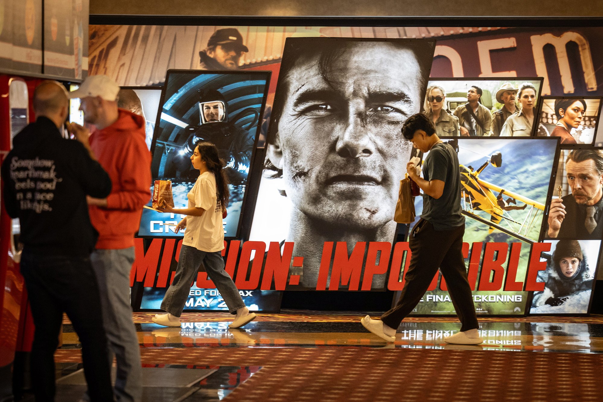 Moviegoers attend showings of the latest “Mission: Impossible” film at a cinema in Los Angeles on May 22. Photo: Los Angeles Times/TNS Moviegoers attend showings of the latest “Mission: Impossible” film at a cinema in Los Angeles on May 22. Photo: Los Angeles Times/TNS