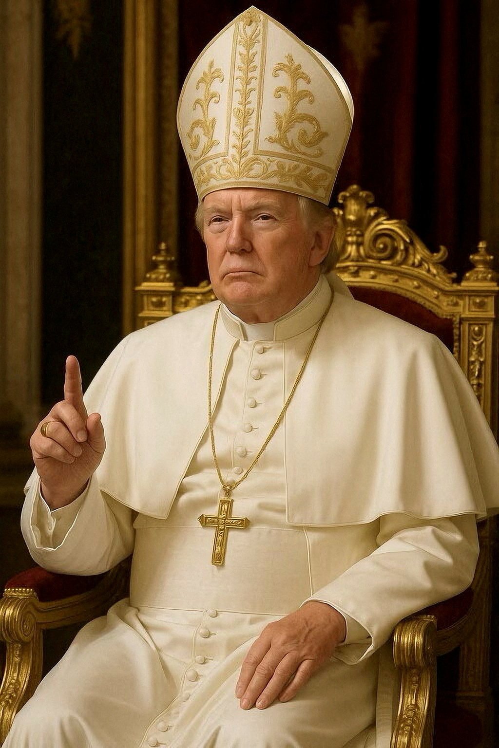 An AI image of US President Donald Trump as the pope that he posted on social media. Photo: Truth Social/realDonaldTrump / Reuters