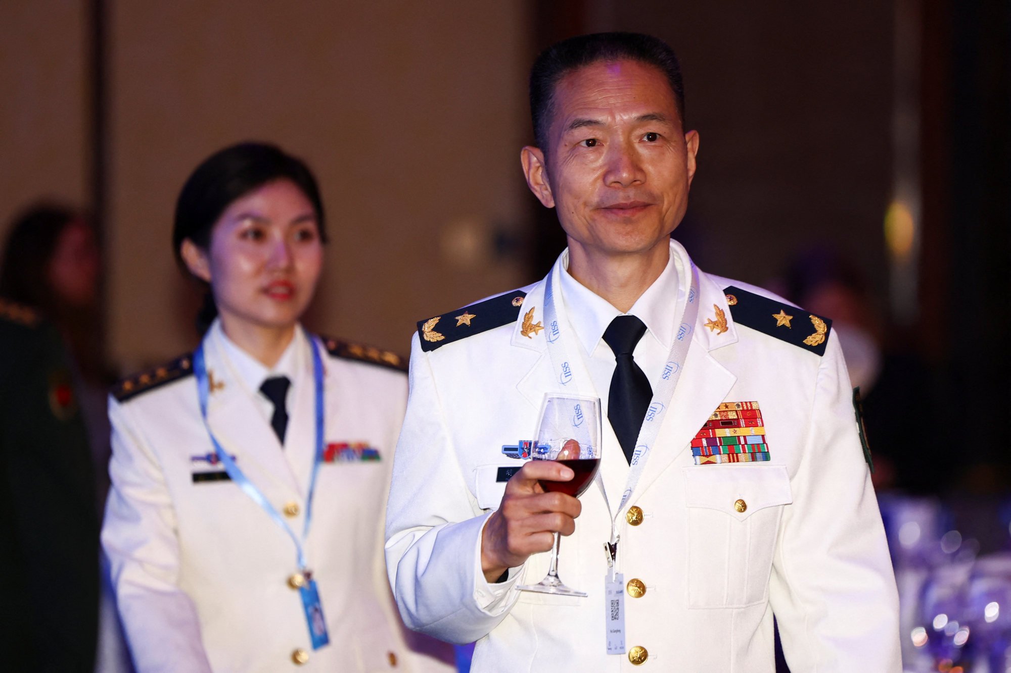 China’s Major General Hu Gangfeng attends the Shangri-La Dialogue security summit in Singapore on May 30. Photo: Reuters China’s Major General Hu Gangfeng attends the Shangri-La Dialogue security summit in Singapore on May 30. Photo: Reuters