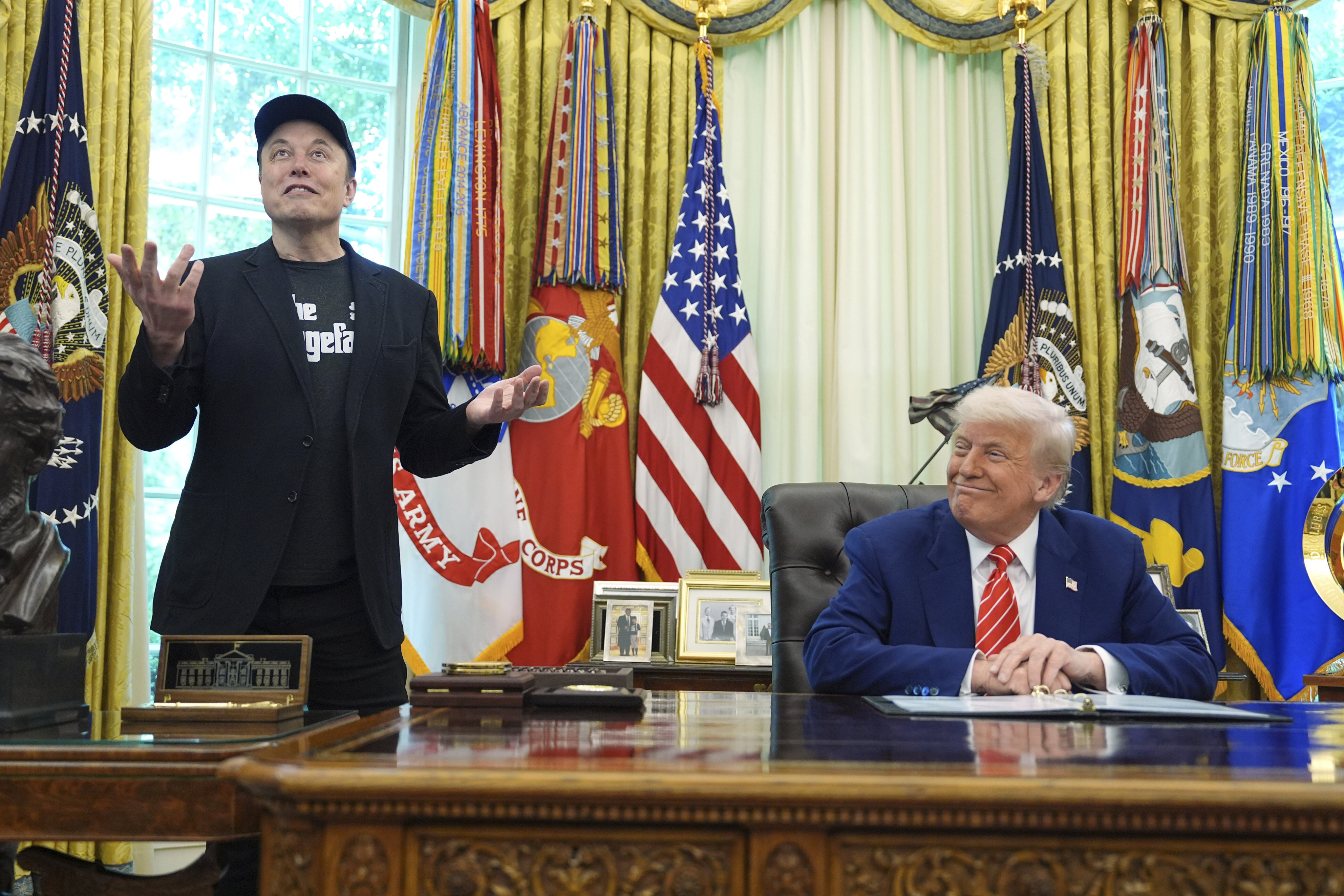 Elon Musk speaks during a news conference at the White House on May 30. Photo: AP