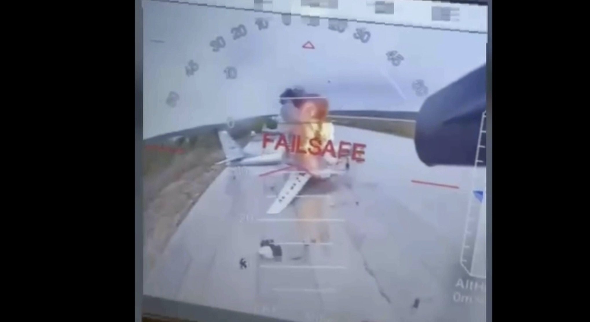 In this image taken from video released June 1, 2025, by a source in the Ukrainian Security Service shows a Ukrainian drone striking Russian planes deep in Russia’s territory. Photo: SBU via AP