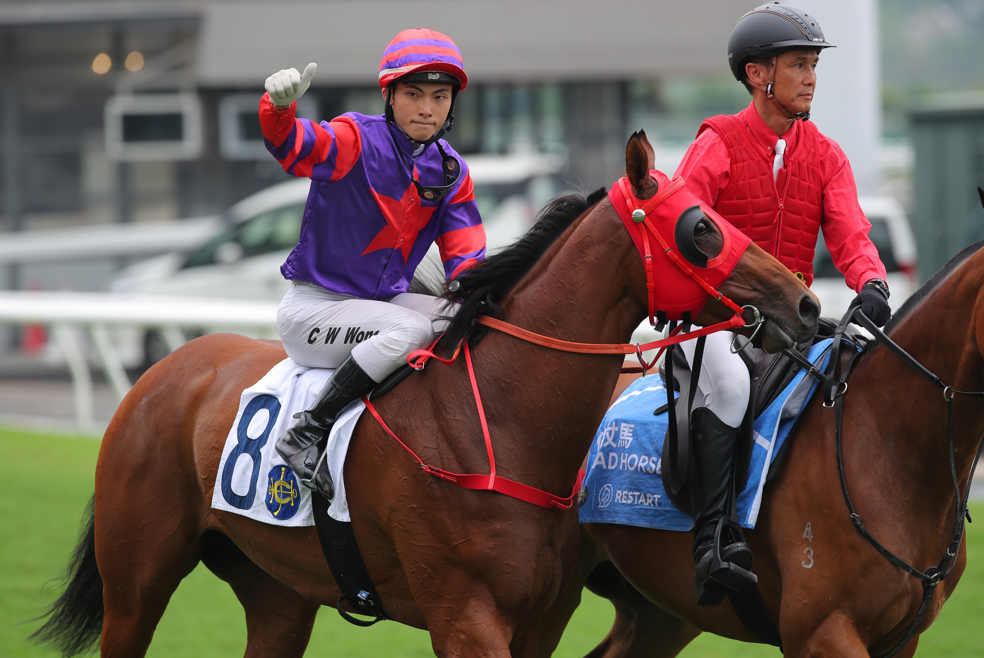 Ellis Wong celebrates his latest victory on Matters Most at Sha Tin.