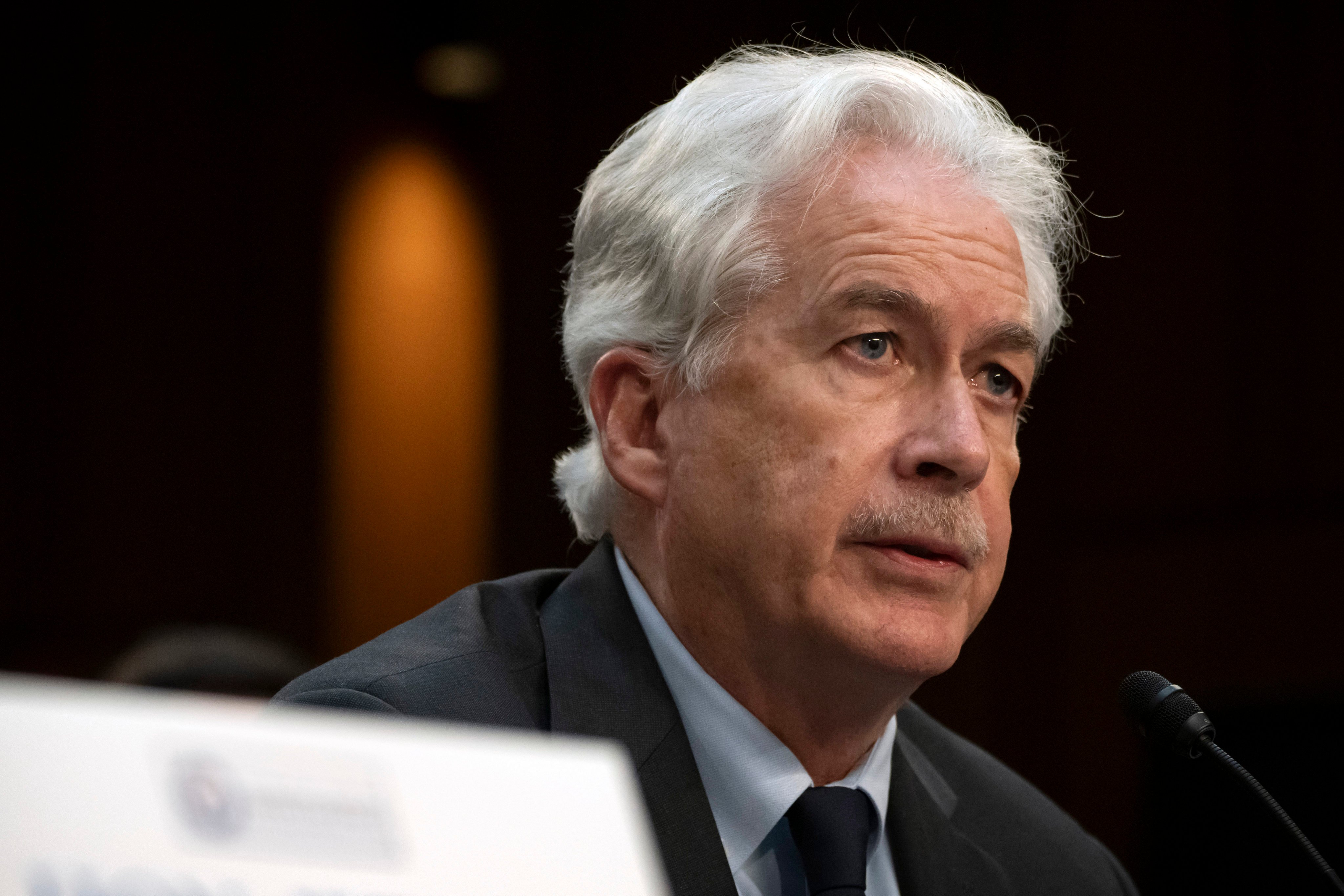 The then CIA director William Burns speaks during a hearing in Washington in March 2024. Burns has a deal from publisher Random House for a book about his time as head of the agency. Photo: AP