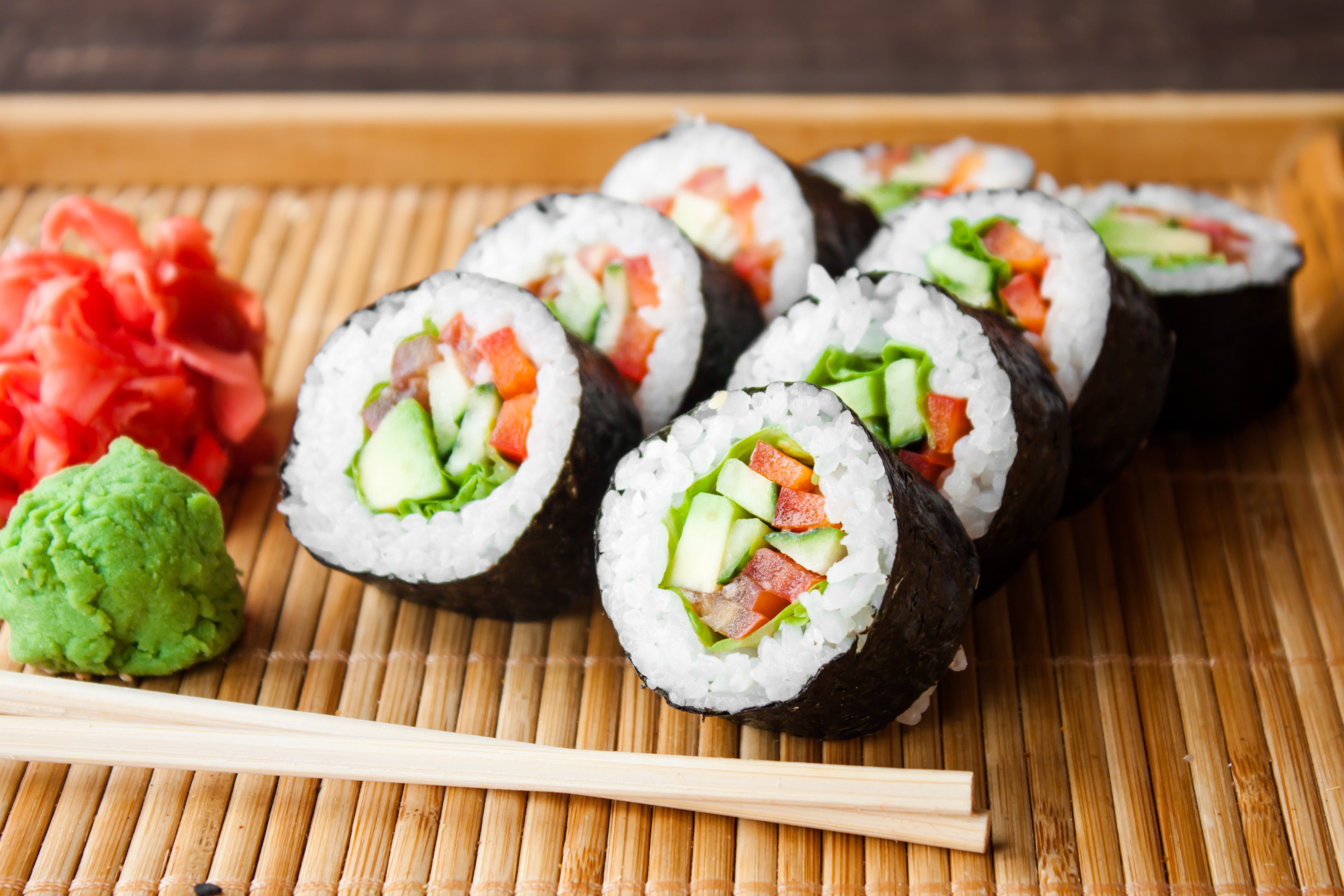 A Japanese vegetarian sushi roll. Photo: Shutterstock