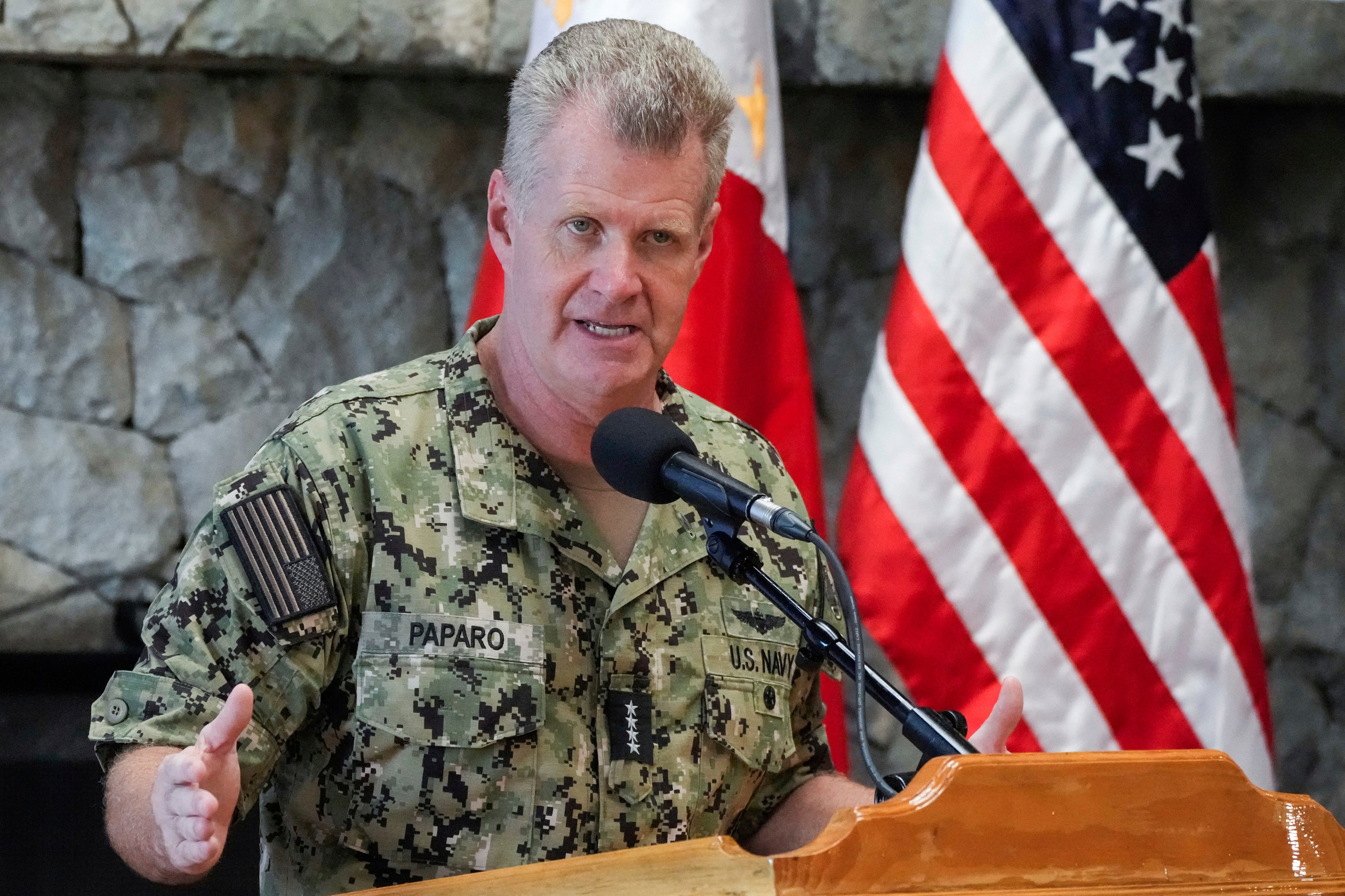 US Admiral Samuel Paparo, head of the Indo-Pacific Command, said China was “on a dangerous course”. Photo: AP