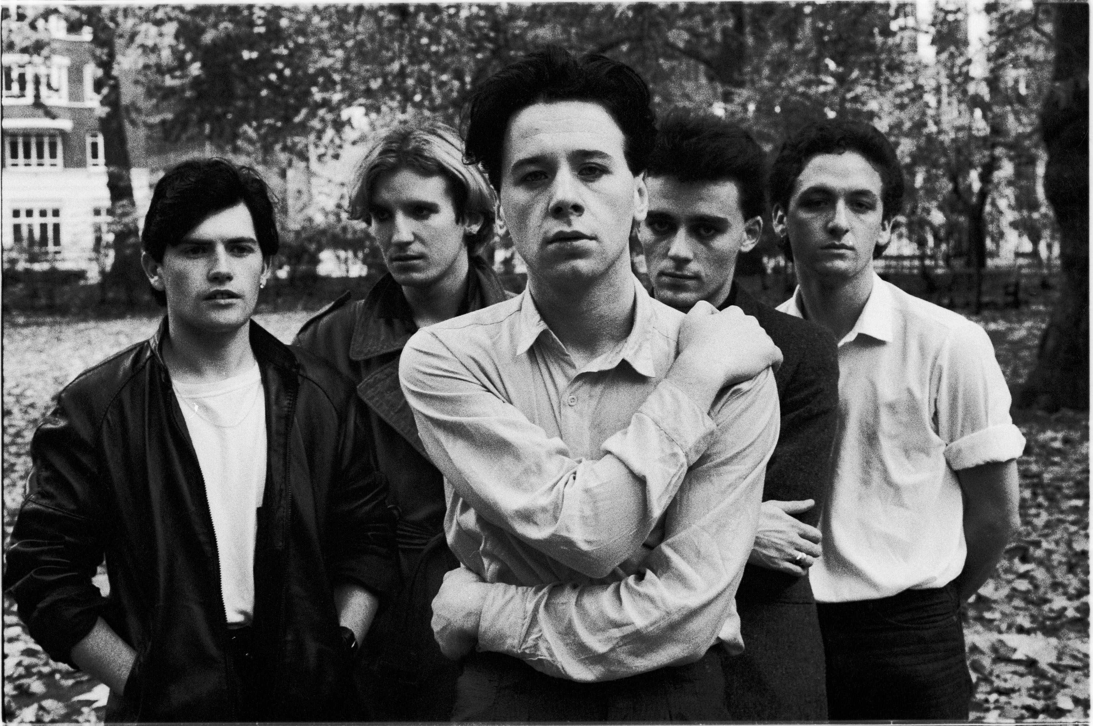 Simple Minds in a group portrait, taken in London, in 1980. Photo: Redferns