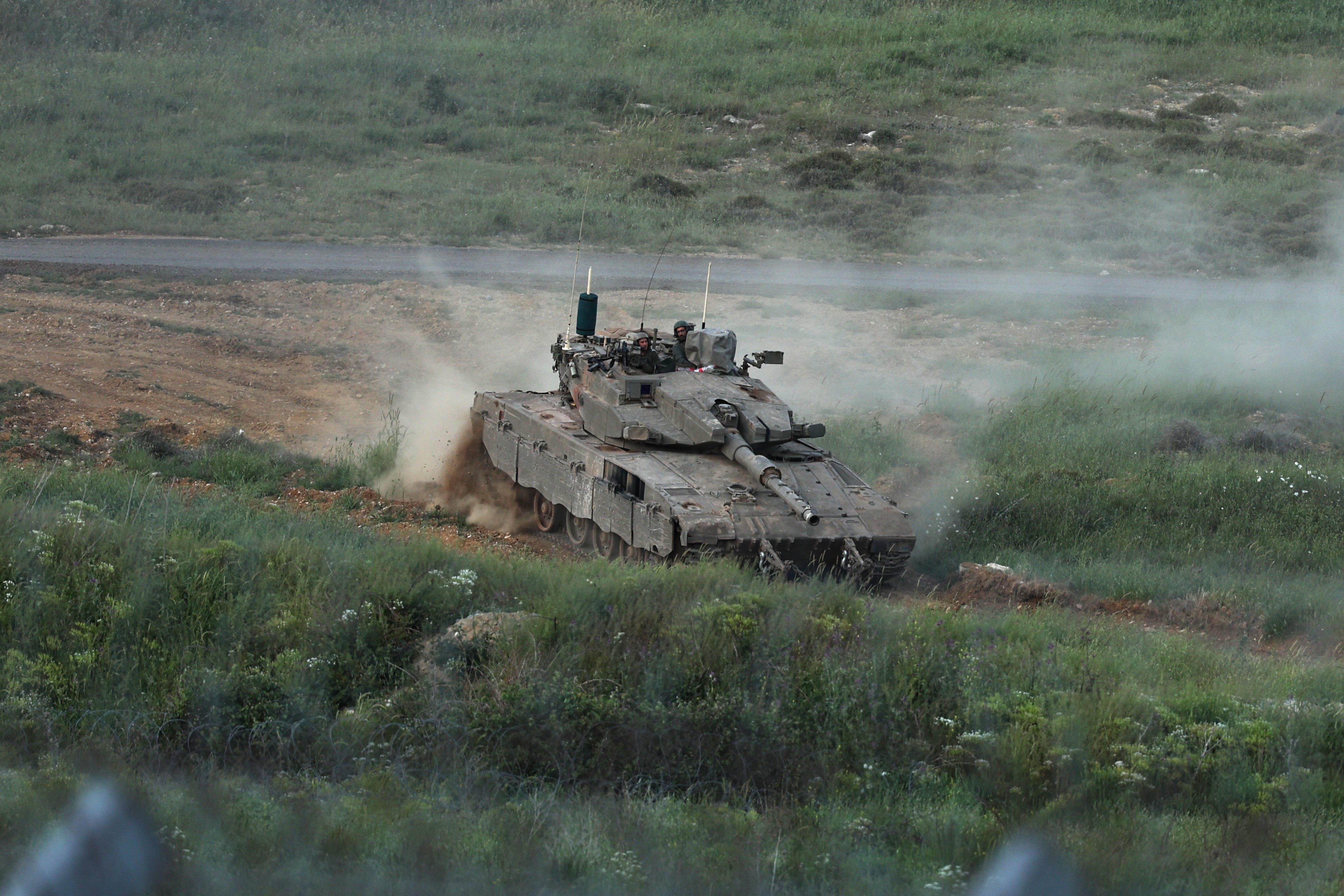 An Israeli tank in the buffer zone between Israel and Syria in the Israeli-annexed Golan Heights. File photo: EPA-EFE