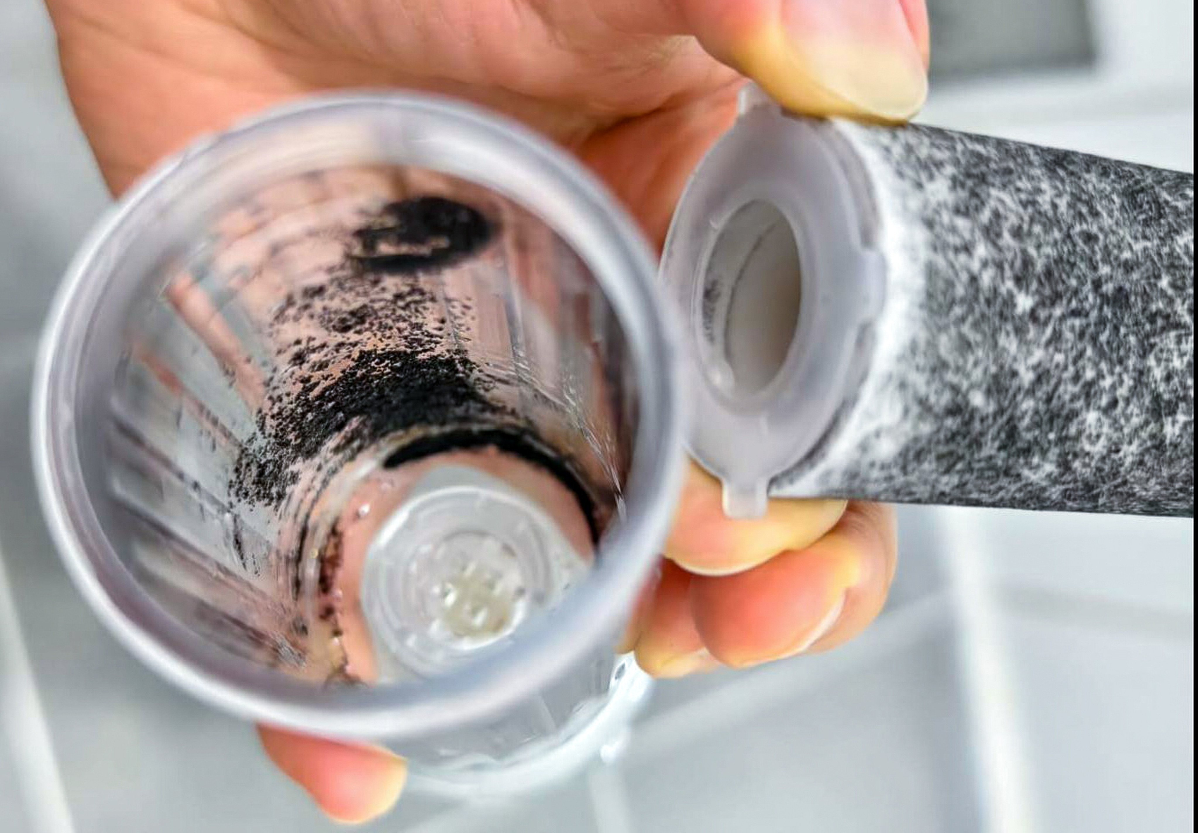 Residents at Queens Hill Estate earlier complained of black particles in their water. Photo: Handout