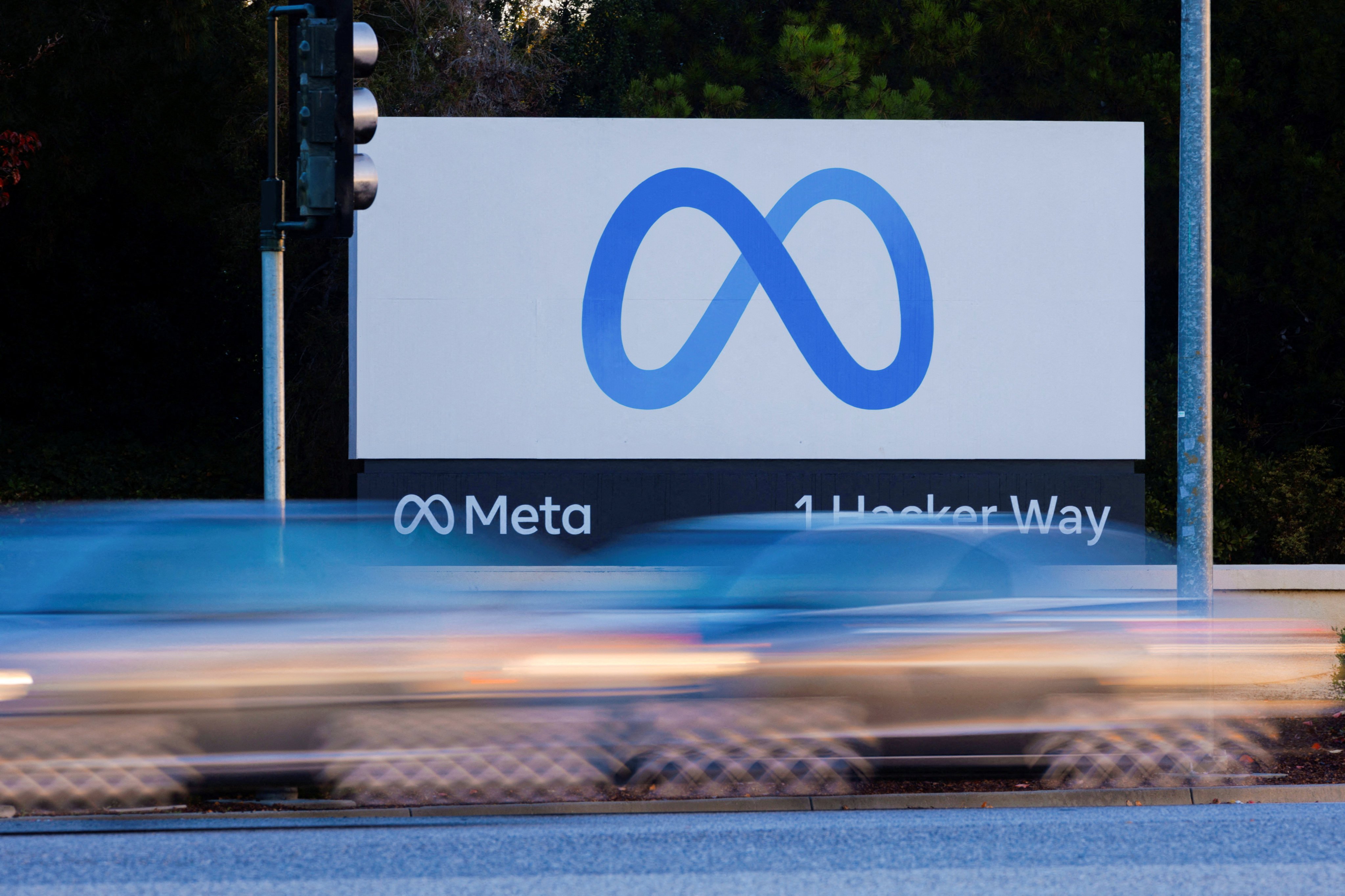 The Meta sign outside the headquarters of Facebook parent Meta Platforms in Menlo Park, California, November 9, 2022. Photo: Reuters