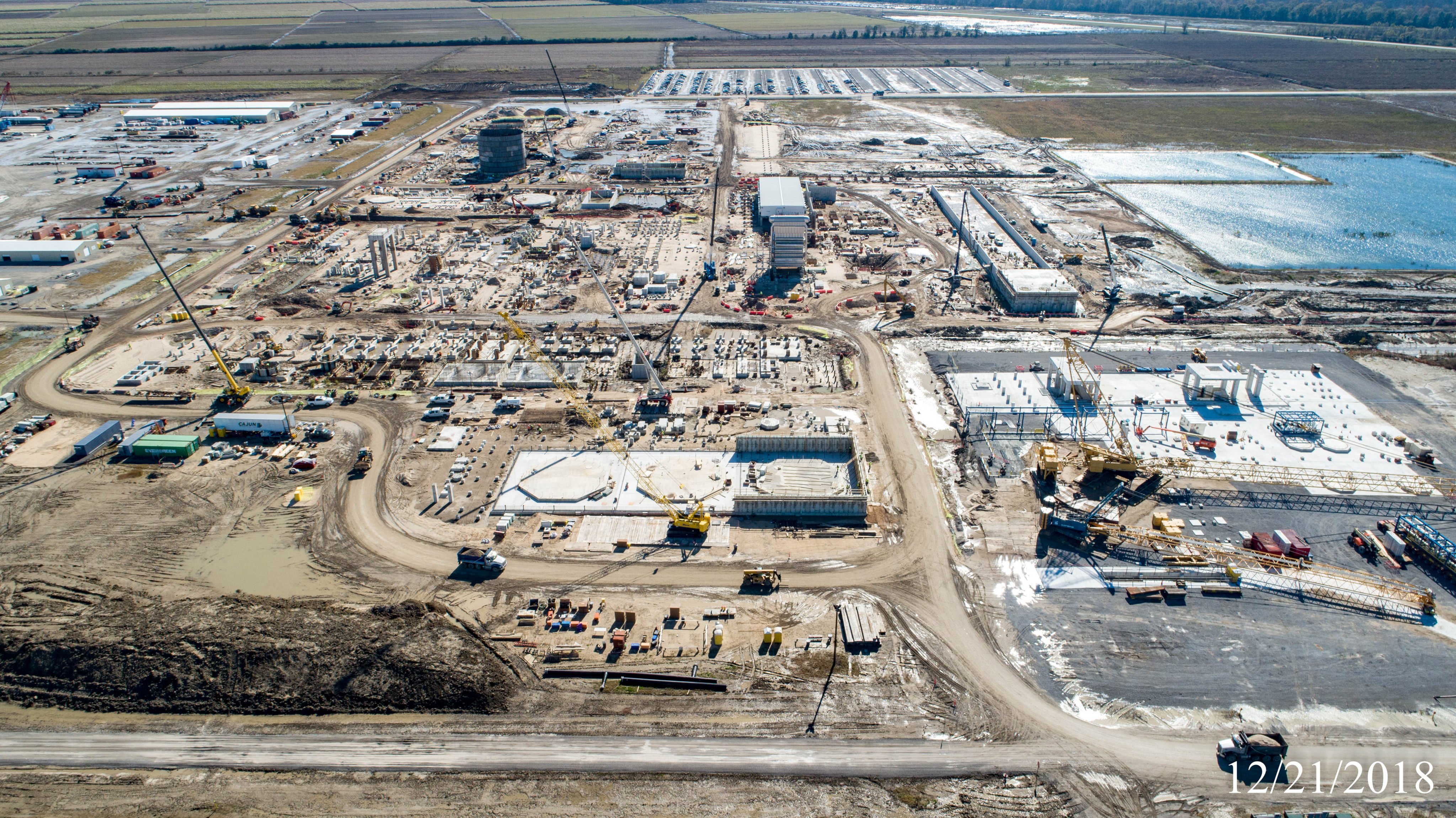 An aerial view of Shandong Yuhuang’s methanol plant under construction in December 2018. Photo: Handout