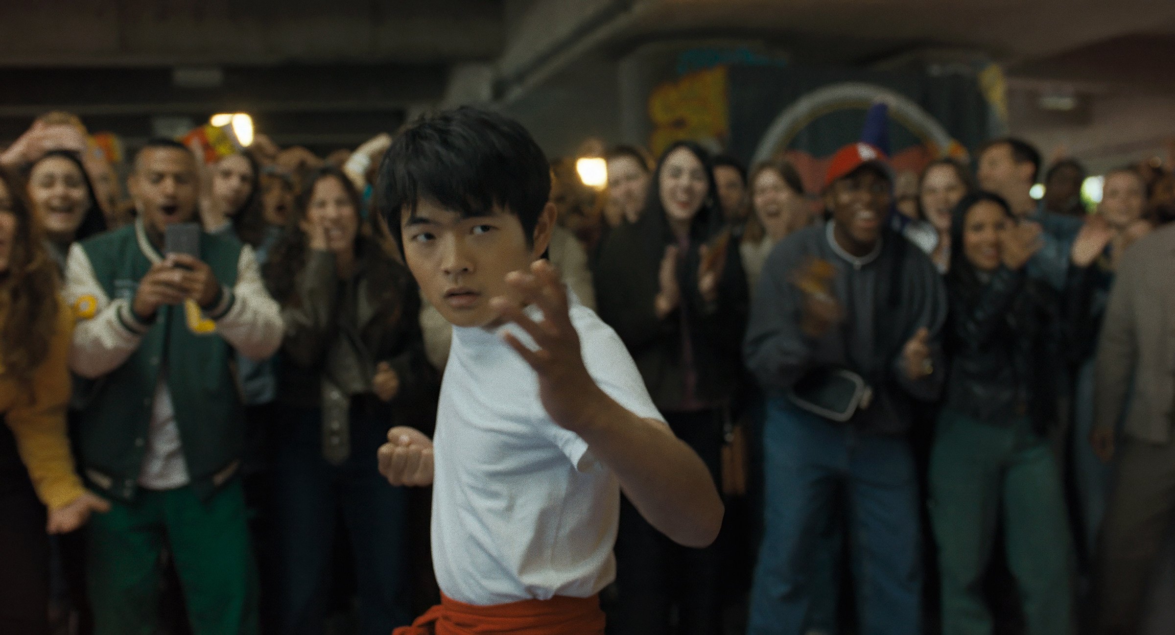 Ben Wang in a still from Karate Kid: Legends, the latest release in a series that started in 1984 and includes the popular Netflix show Cobra Kai. Photo: TNS