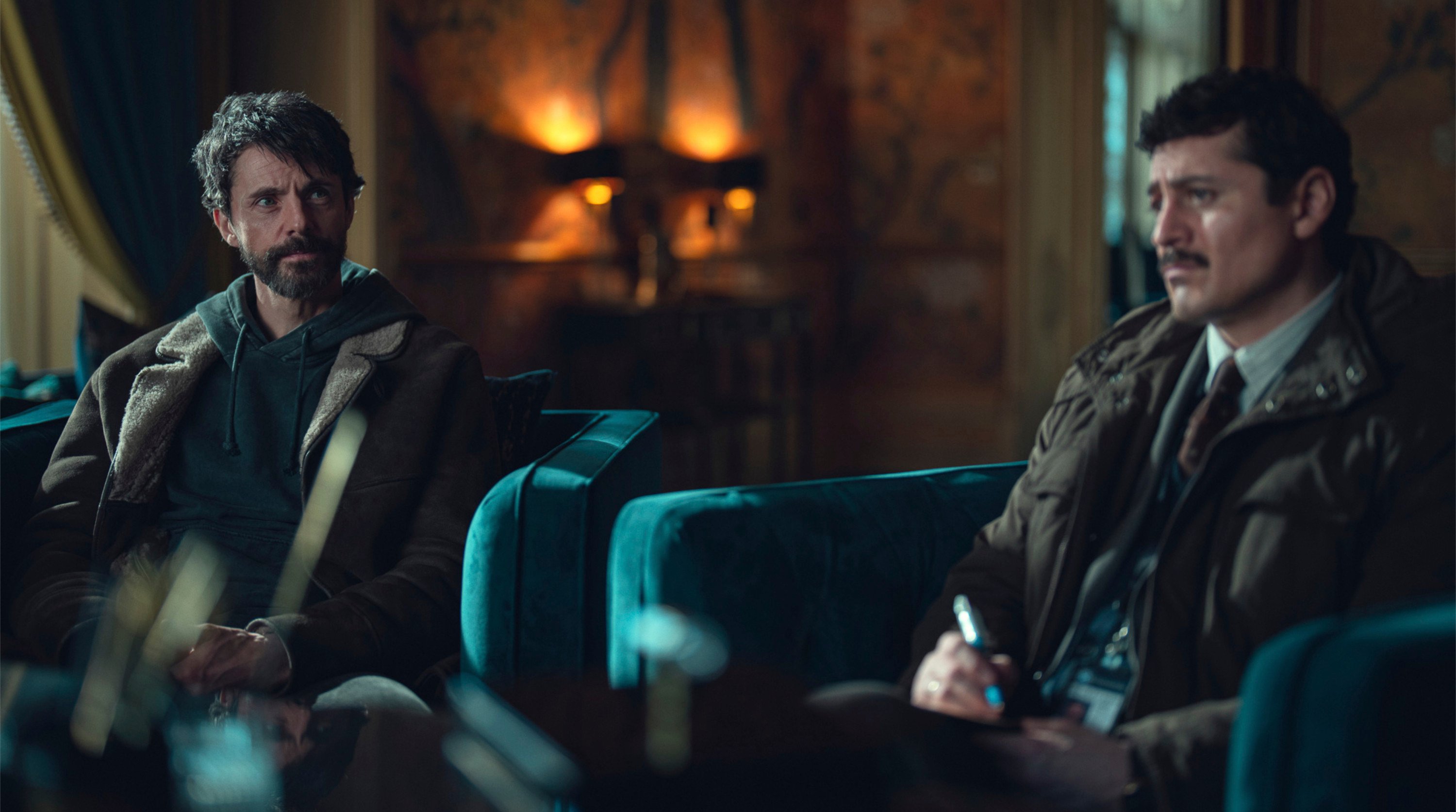Matthew Goode in a still from Dept. Q. Photo: Netflix via AP
