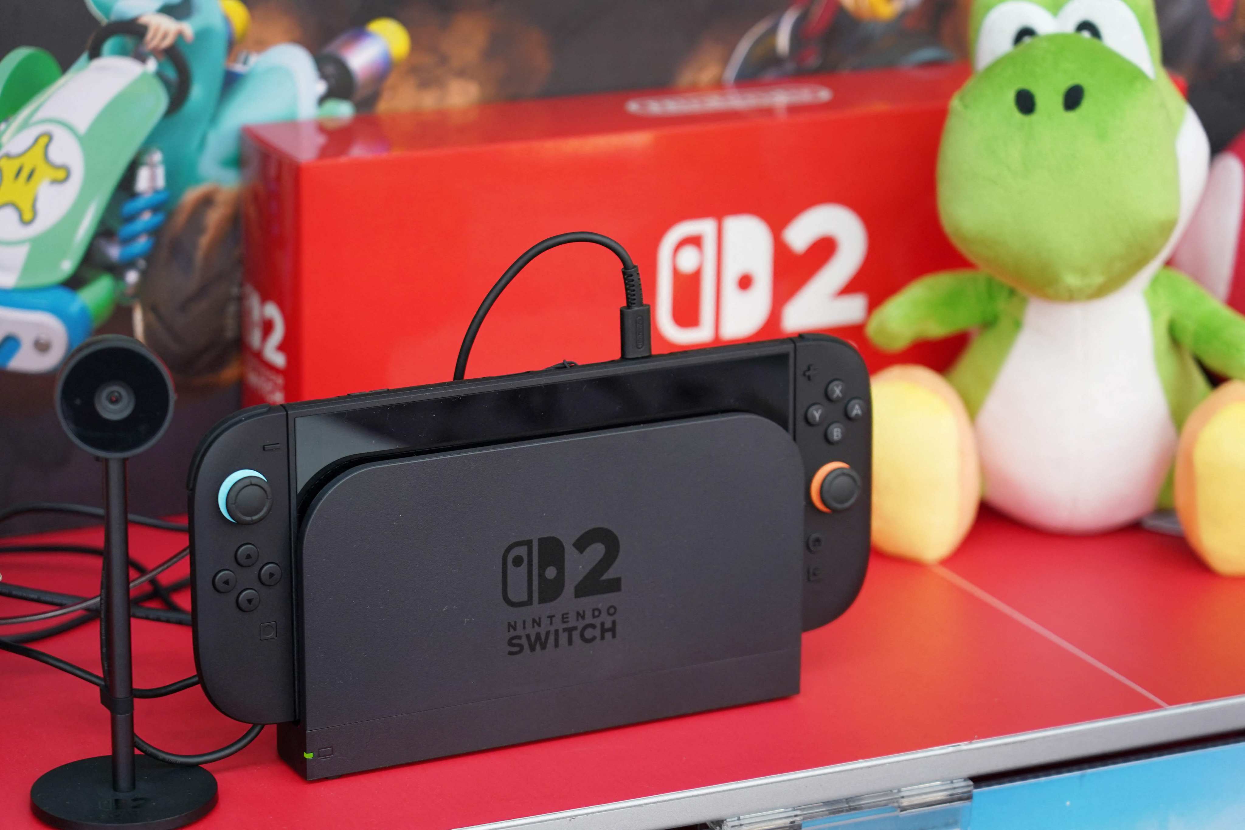 The Nintendo Switch 2 is displayed at the Switch 2 experience corner for gamers at an electronics retailer in Tokyo, Japan, on June 5, 2025. With shops planning midnight launch parties after a run on pre-orders, Nintendo is releasing the console hoping to score record early sales. Photo: AFP