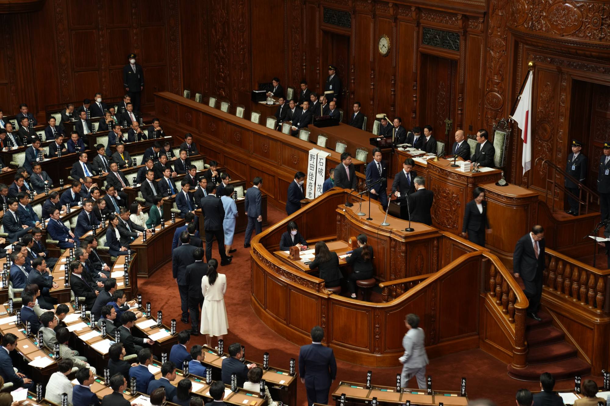 Lawmakers attend a session at the House of Representatives of the National Diet in Tokyo, Japan. The Diet ratified a reciprocal access agreement with the Philippines on Friday. Photo: Xinhua/File