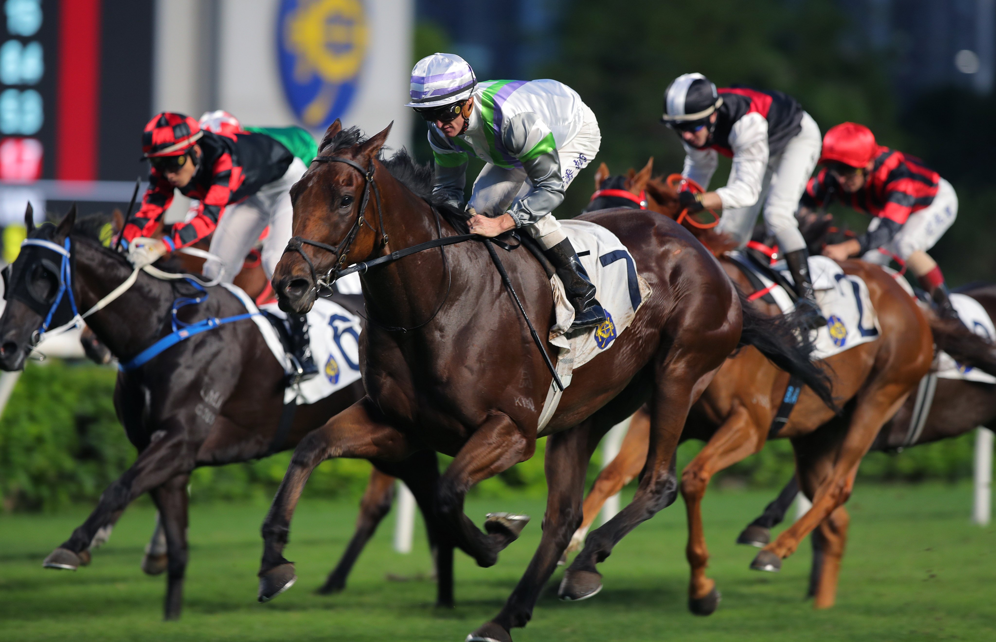 Light Years Charm cruises to victory under Zac Purton at Sha Tin on Sunday. Photos: Kenneth Chan