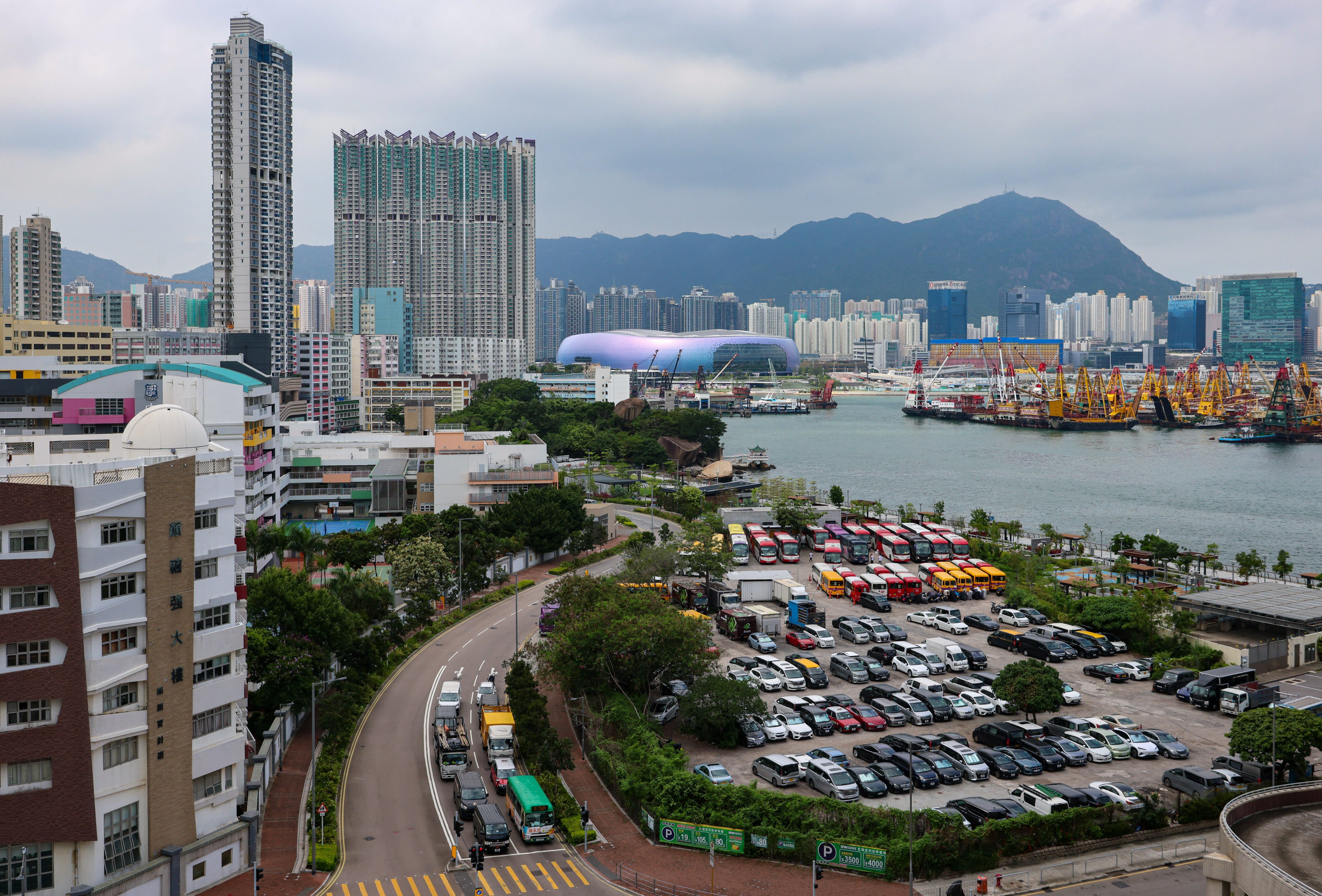The site on Bailey Street in To Kwa Wan is currently being used as a temporary car park. Photo: Jelly Tse