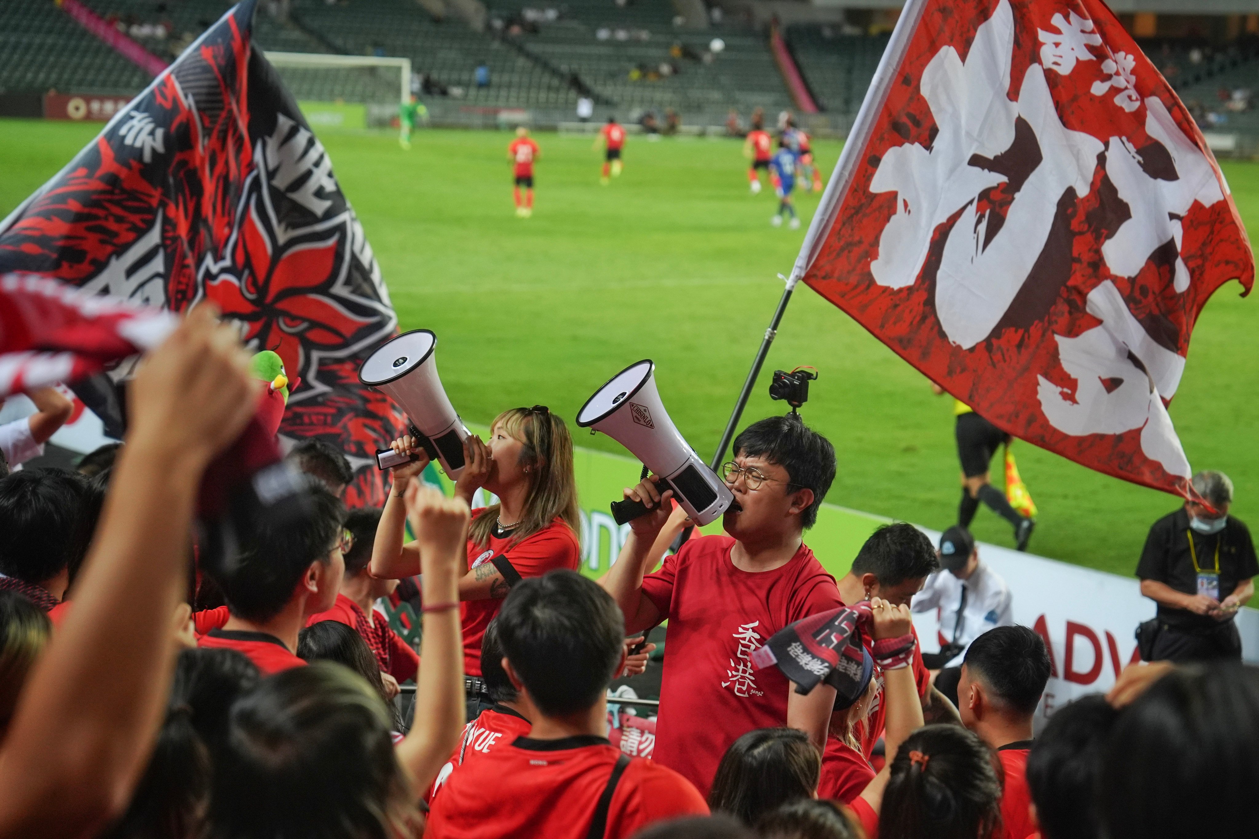 Local football fans attend a friendly match with Nepal held at Hong Kong Stadium. Photo: Elson Li