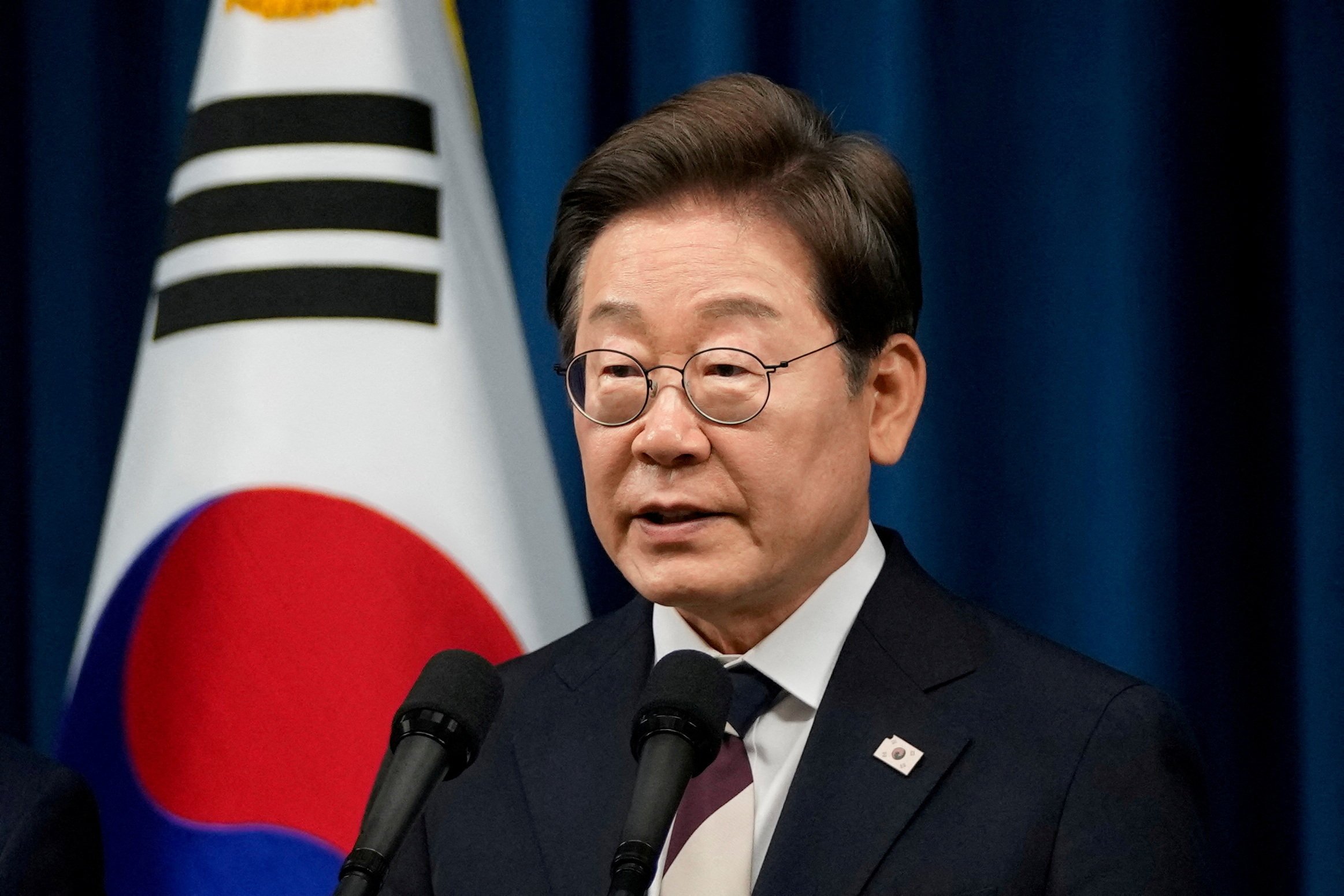 South Korean President Lee Jae-myung  risks security challenges as he aims to relocate the presidential office.  Photo: Reuters