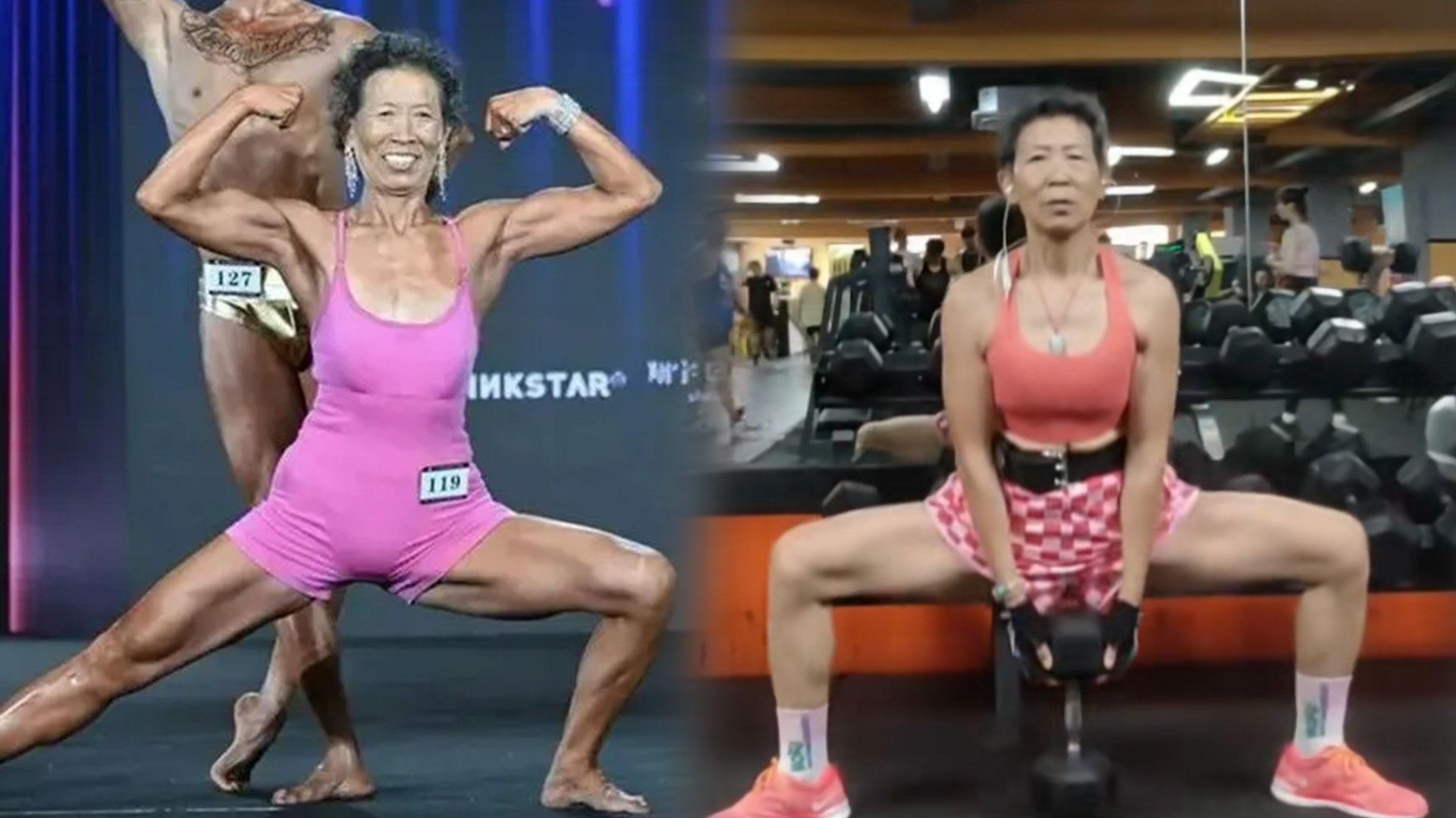 Chinese grandmother Sun Minghui inspires others with her dedication to fitness. Photo: SCMP composite/Douyin/Jimu