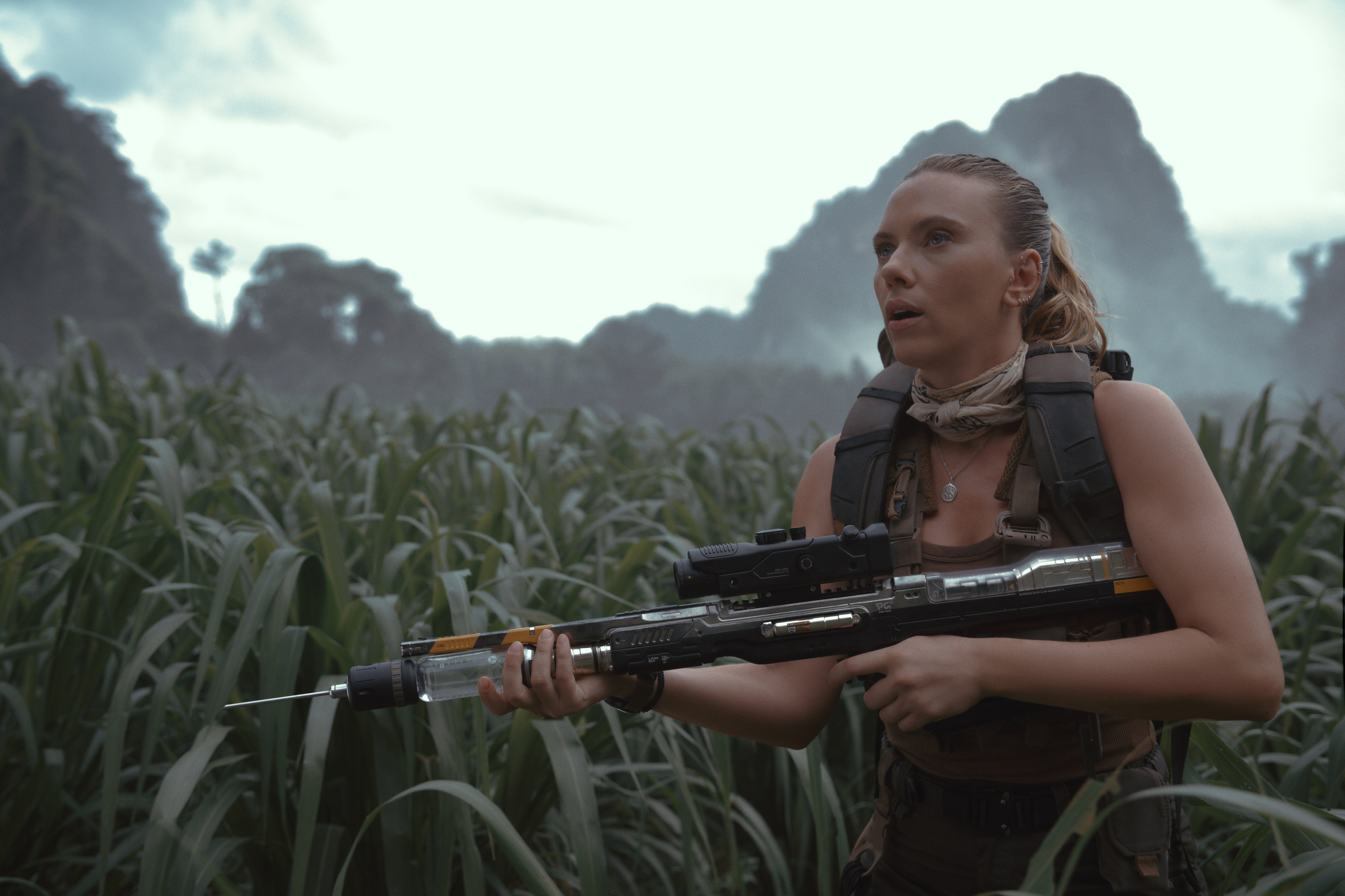 Scarlett Johansson as skilled covert operations expert Zora Bennett in a still from Jurassic World Rebirth, one of our picks of the best Hollywood films to look forward to in summer 2025.