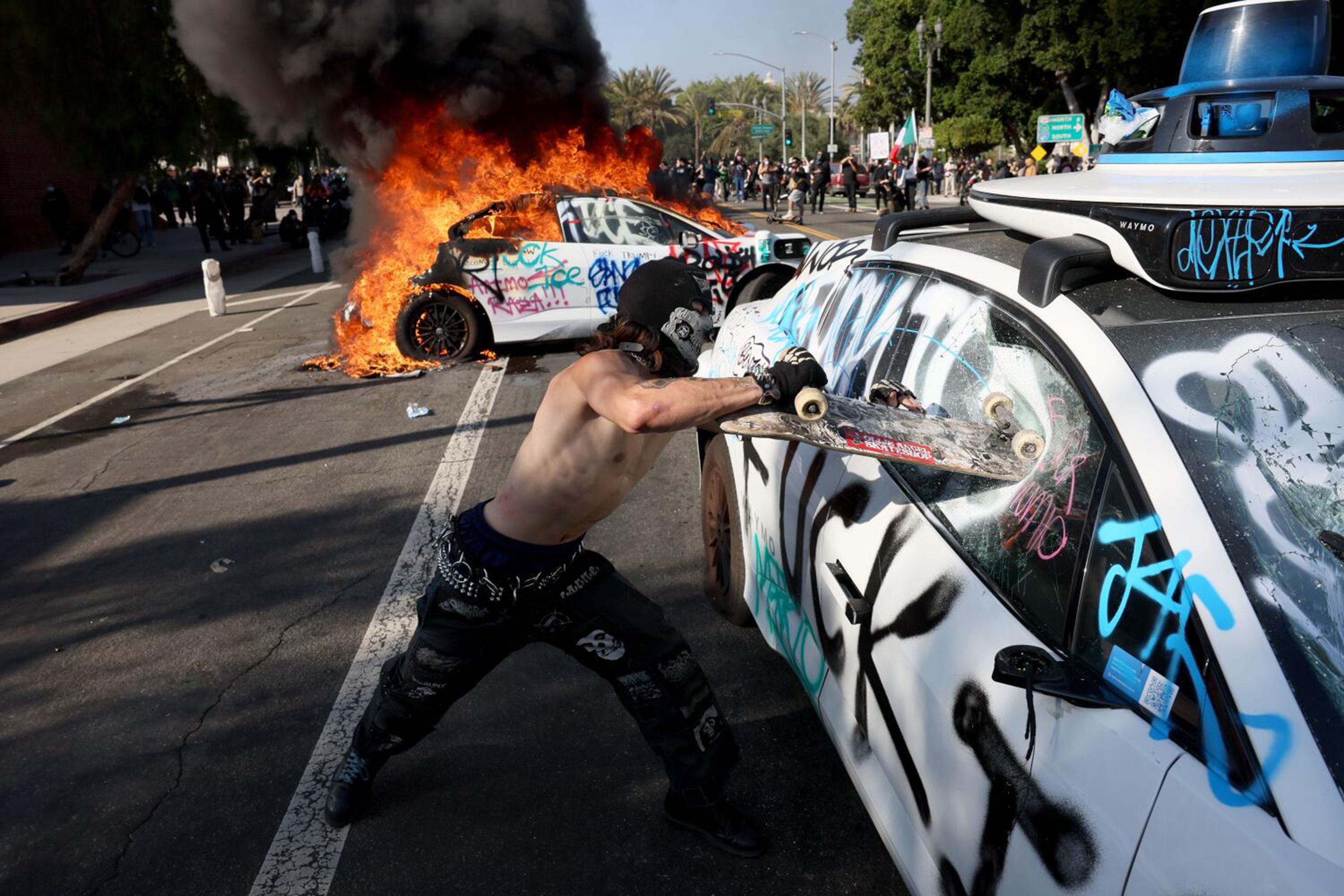 The protests in Los Angeles against US immigration raids have sparked a debate in Japan over the influx of foreigners into the country. Photo: TNS