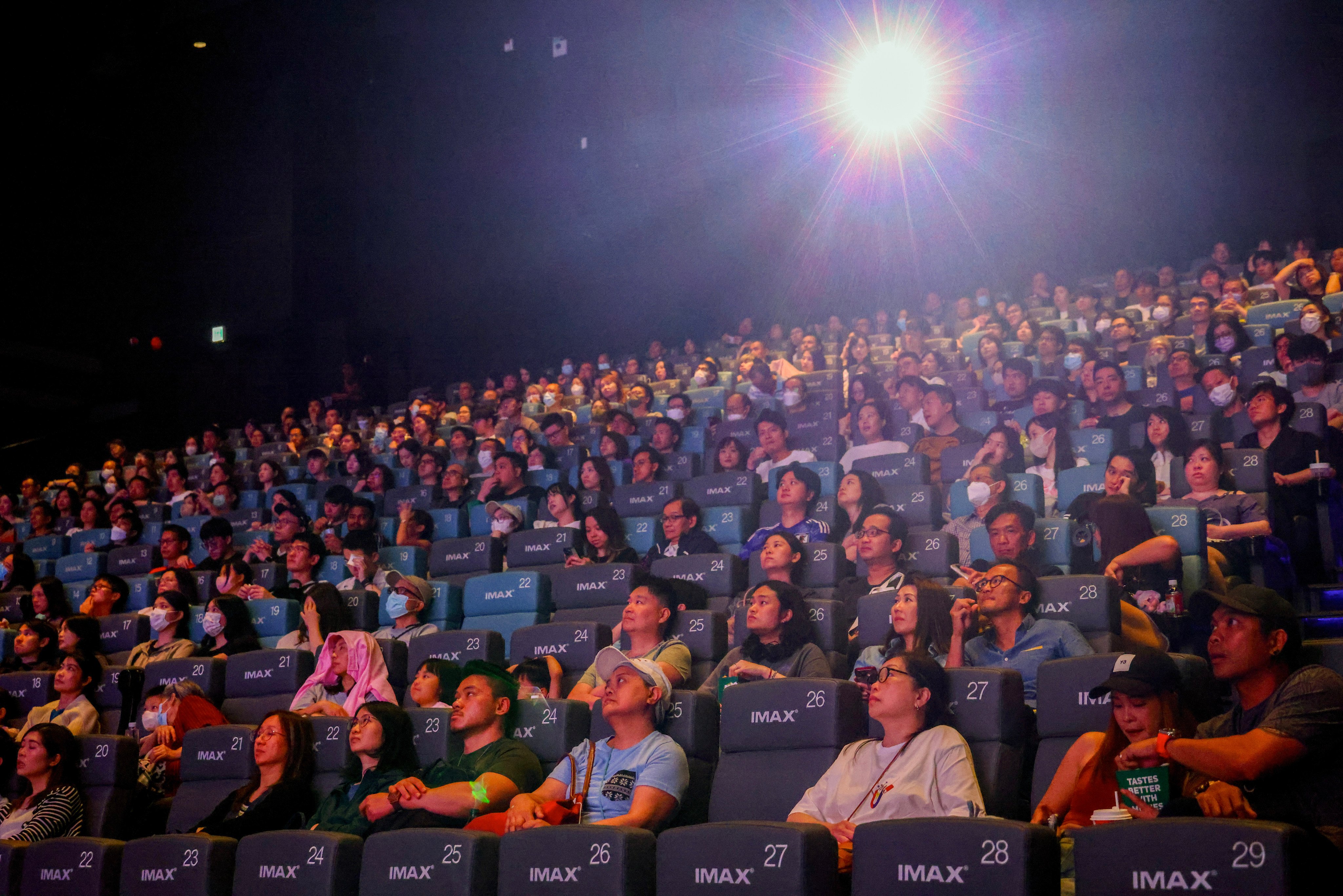 People watch a film at Emperor Cinema at iSquare in Tsim Sha Tsui. Photo: Dickson Lee