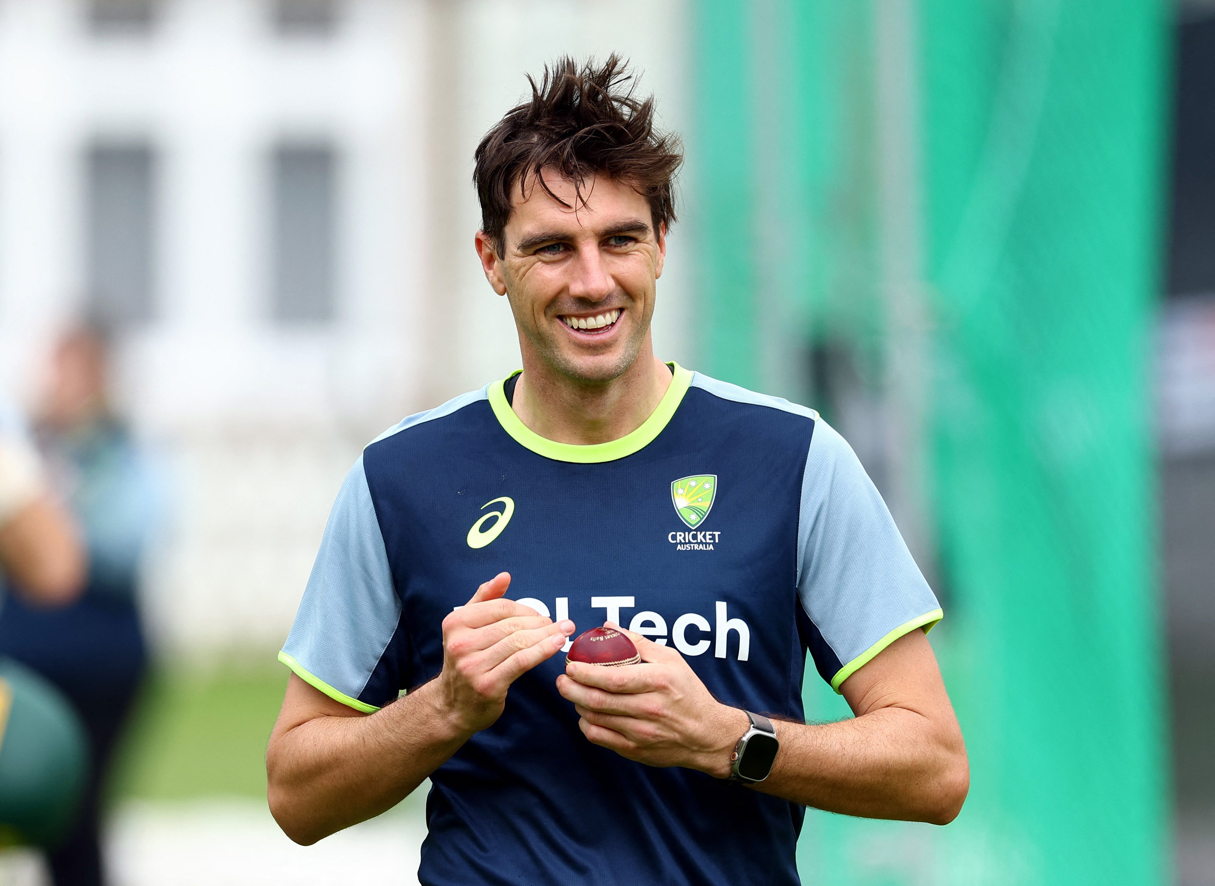 Australia captain Pat Cummins practises at Lord’s ahead of this week’s World Test Championship final. Photo: Reuters