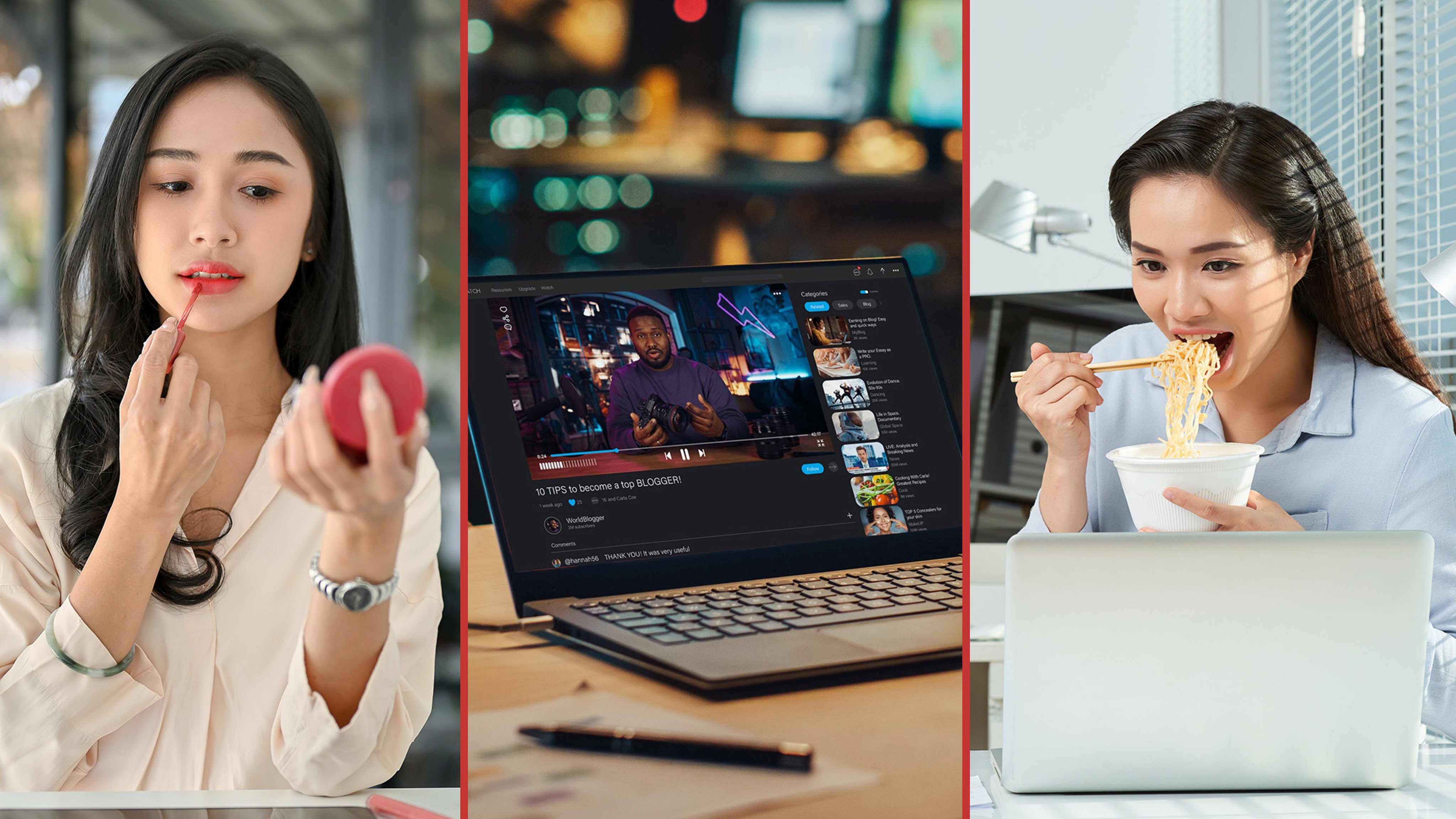 A Chinese firm has sparked outrage online by threatening to fine staff for looking in mirrors and eating at their desks. Photo: SCMP composite/Shutterstock