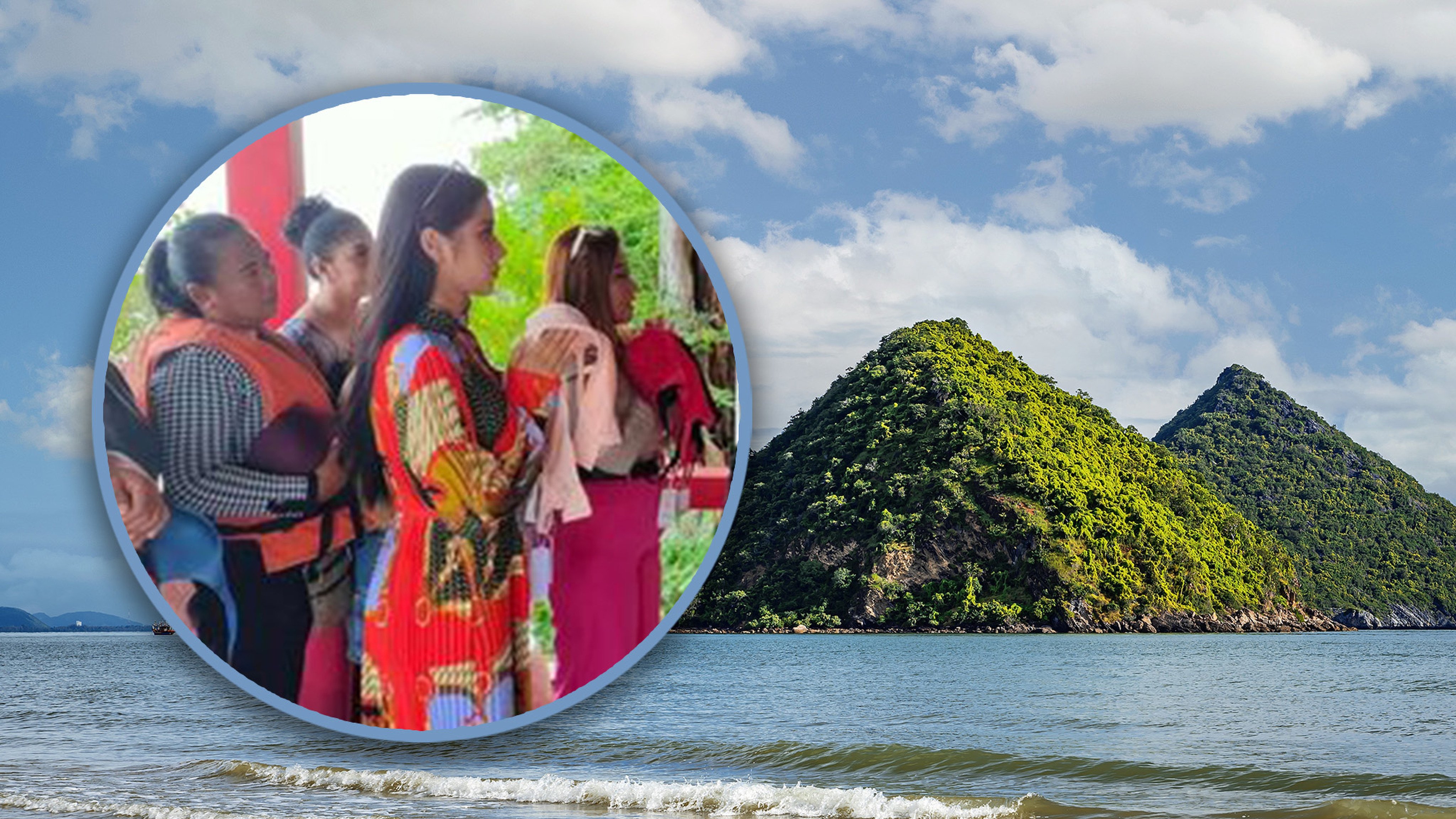 Love-seeking women are flocking to a breast-shaped island in Thailand and offering bras as thanks if their romantic wishes are granted. Photo: SCMP composite/Shutterstock/Facebook