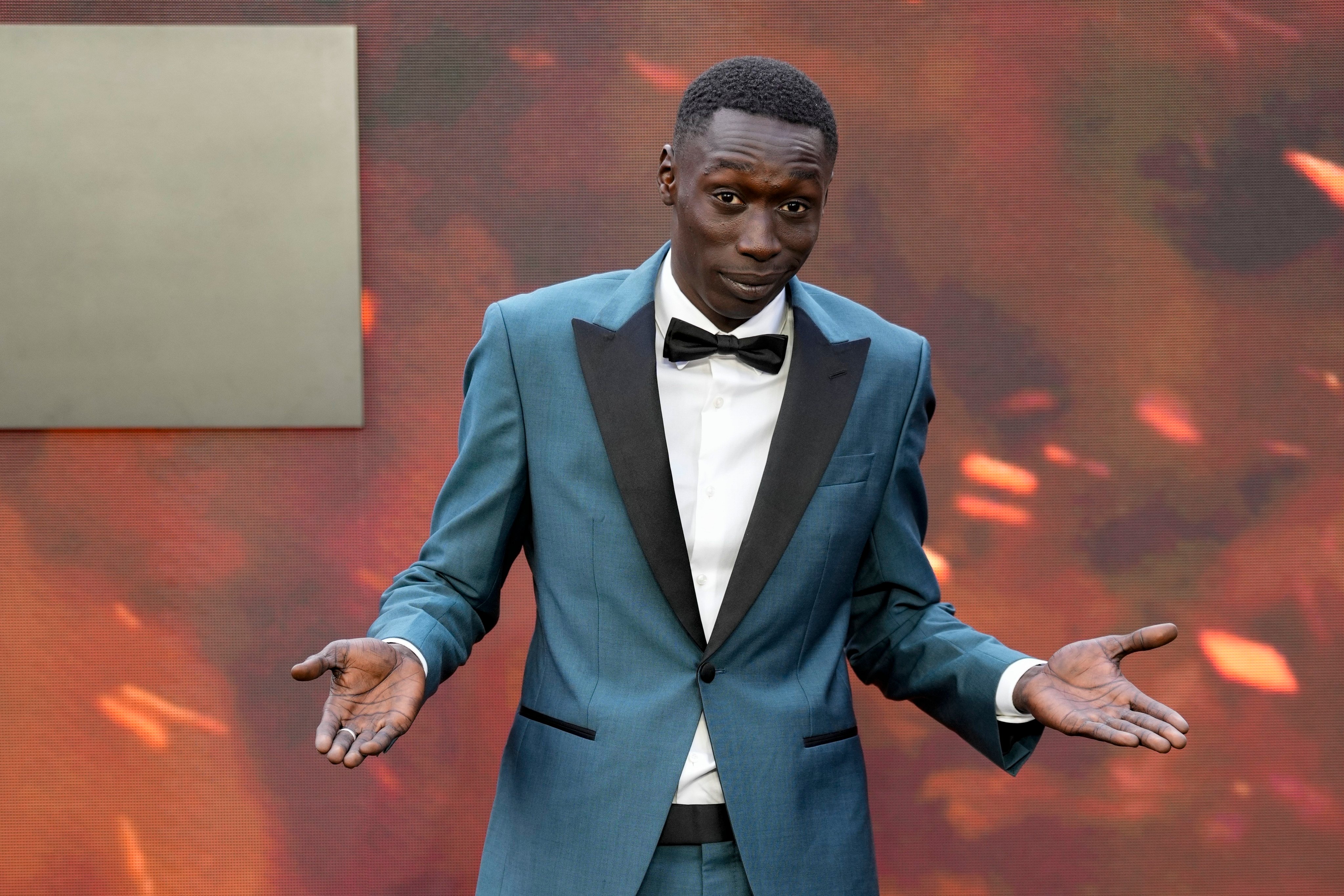 Khaby Lame poses for photographers at the premiere of the film ‘Oppenheimer’ in London in July 2023. Photo: AP