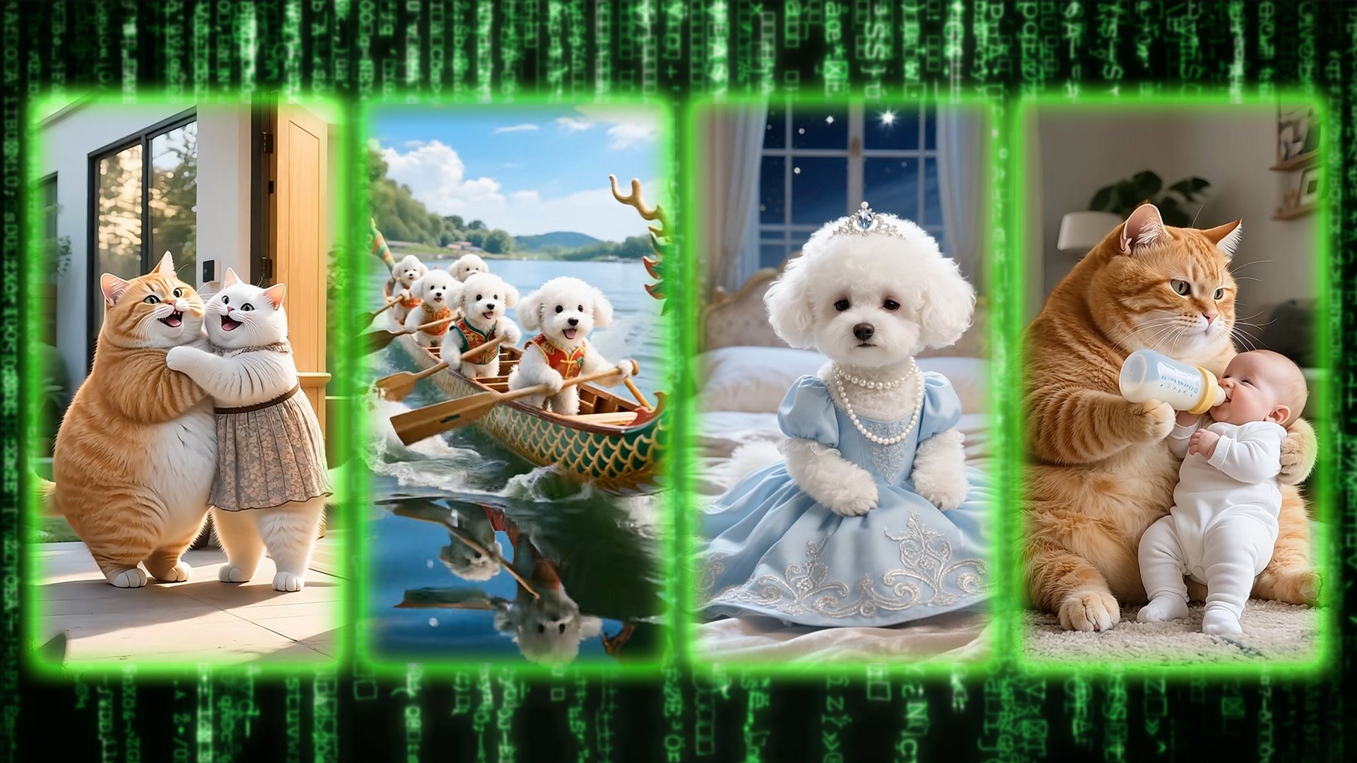 Artificial intelligence-generated Chinese pet dramas have taken the internet by storm, with one clip amassing more than 100 million views. Photo: SCMP composite/Shutterstock/RedNote