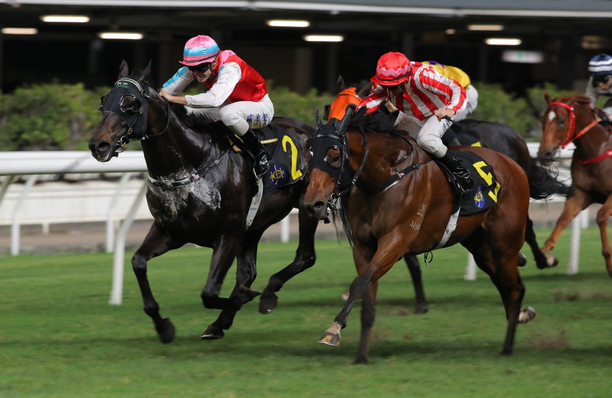 Harmony N Blessed (inside) scores at the Valley last month.