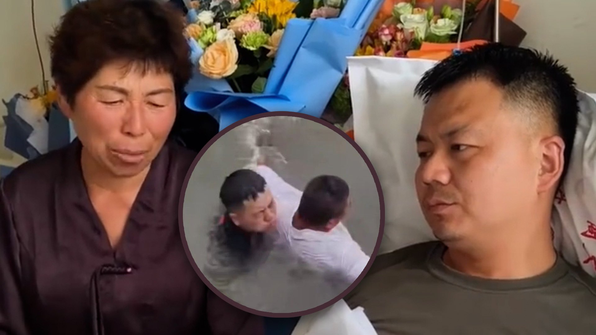 A exhausted Chinese People’s Liberation Army soldier saved five people from drowning in a lake after defying his worried mother’s plea for him to stop his heroics. Photo: SCMP composite/163.com